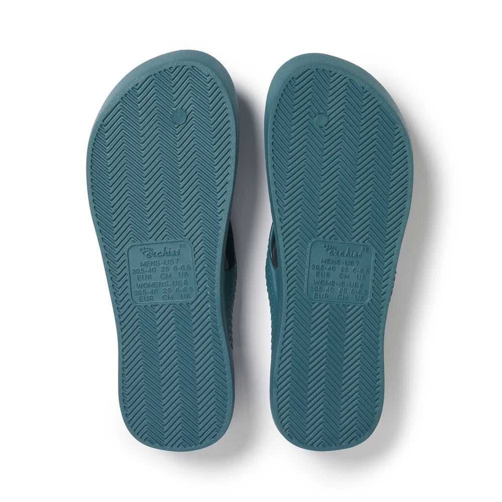 Archies Arch Support Thongs - Teal