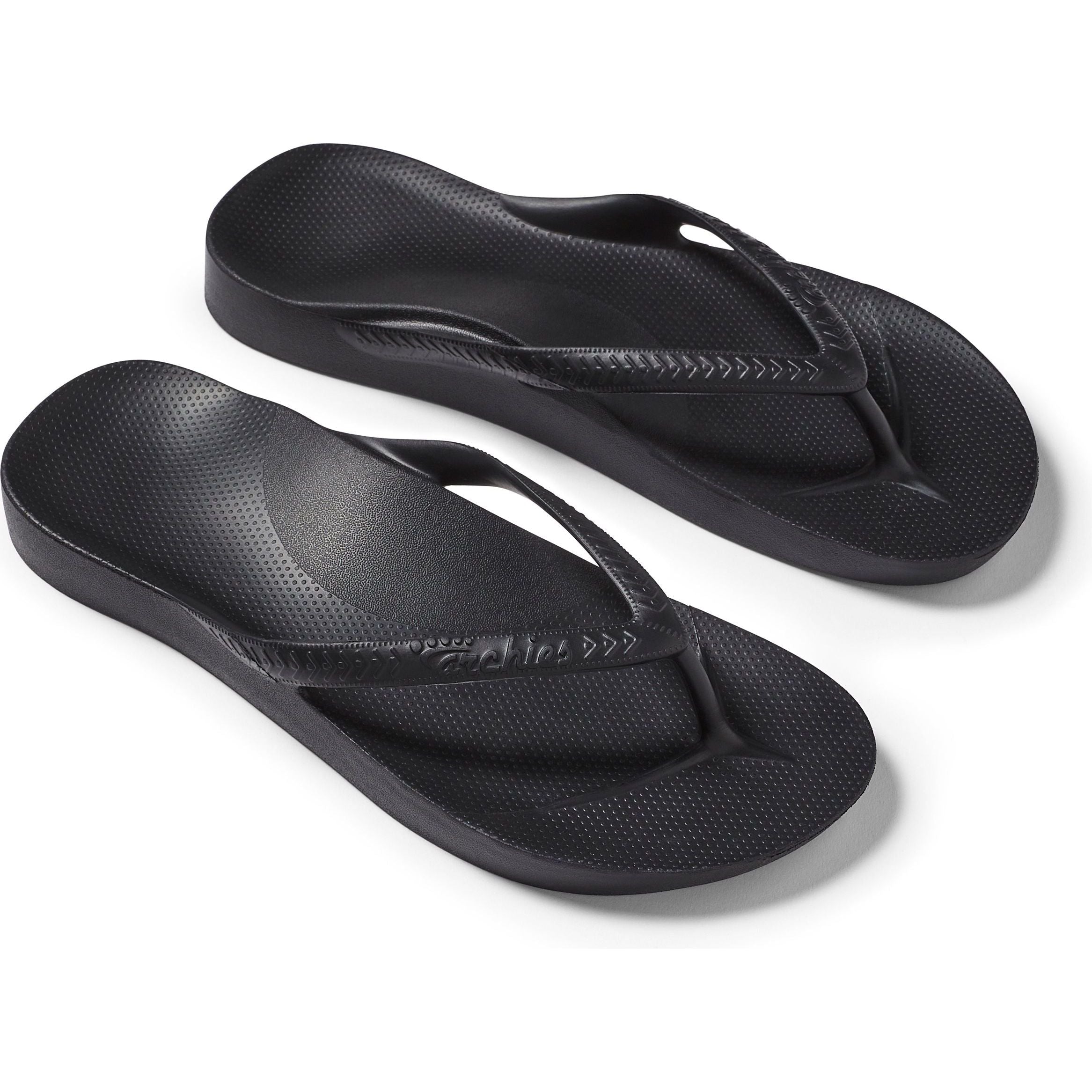 Archies Arch Support Thongs - Black