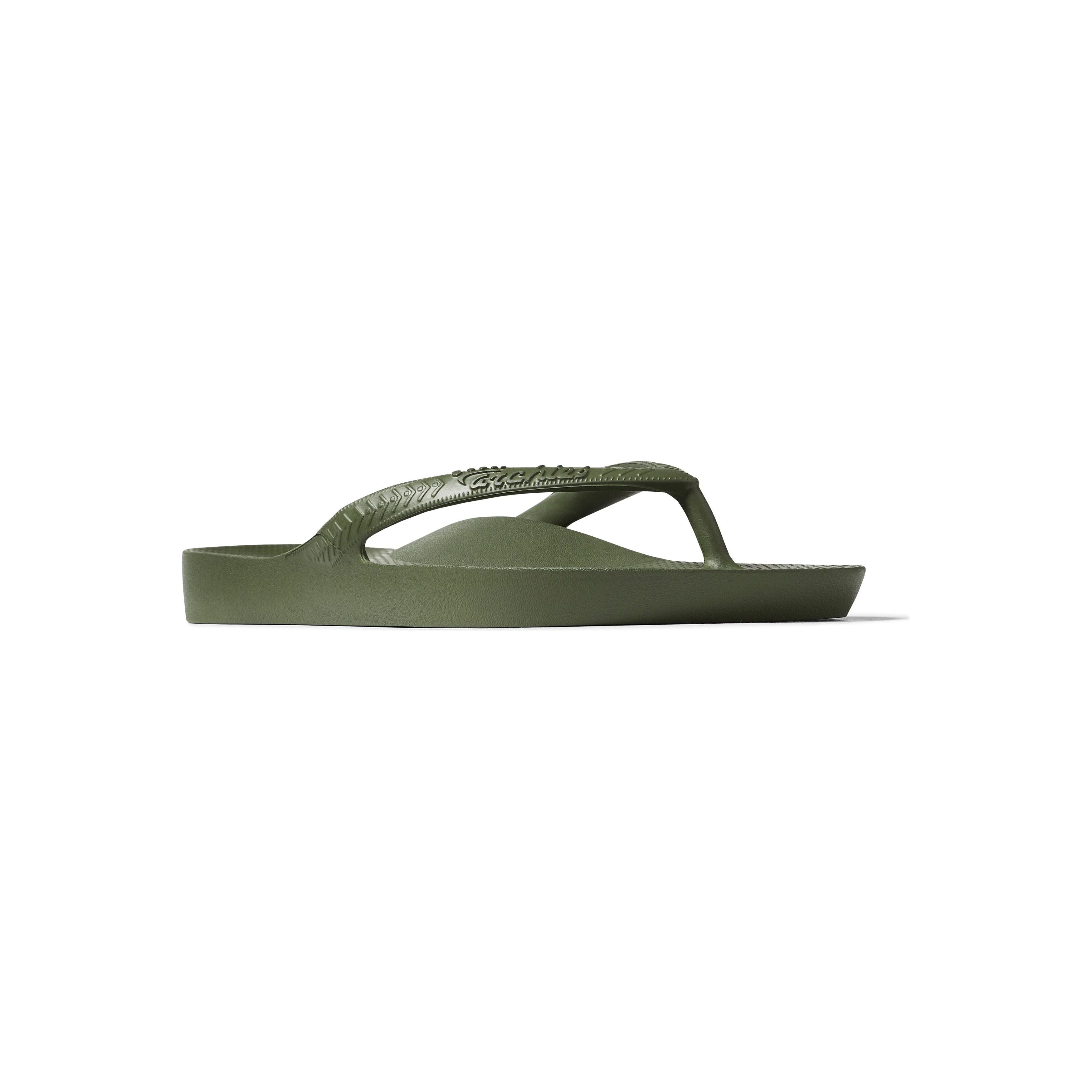Archies Arch Support Thongs - Khaki