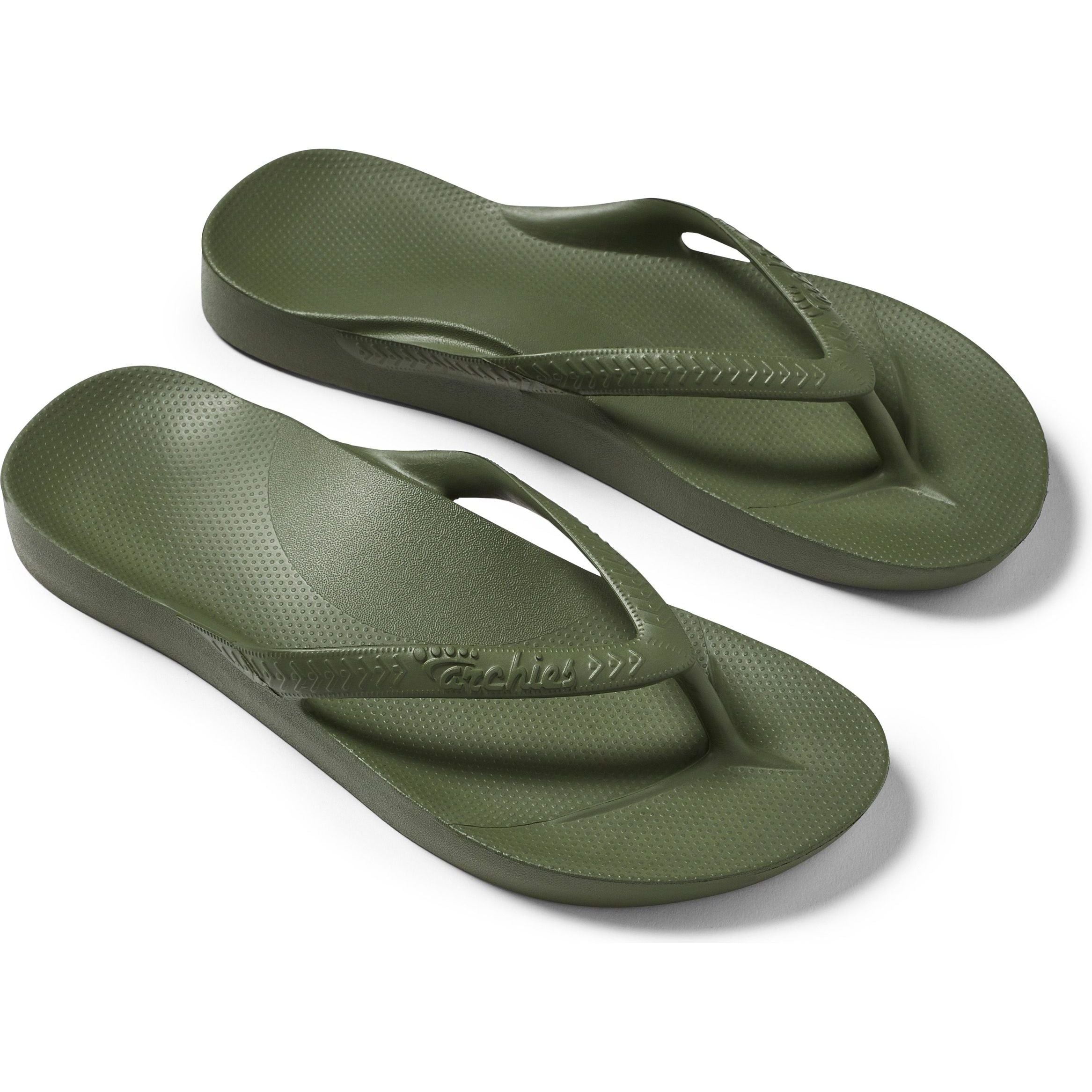 Archies Arch Support Thongs - Khaki
