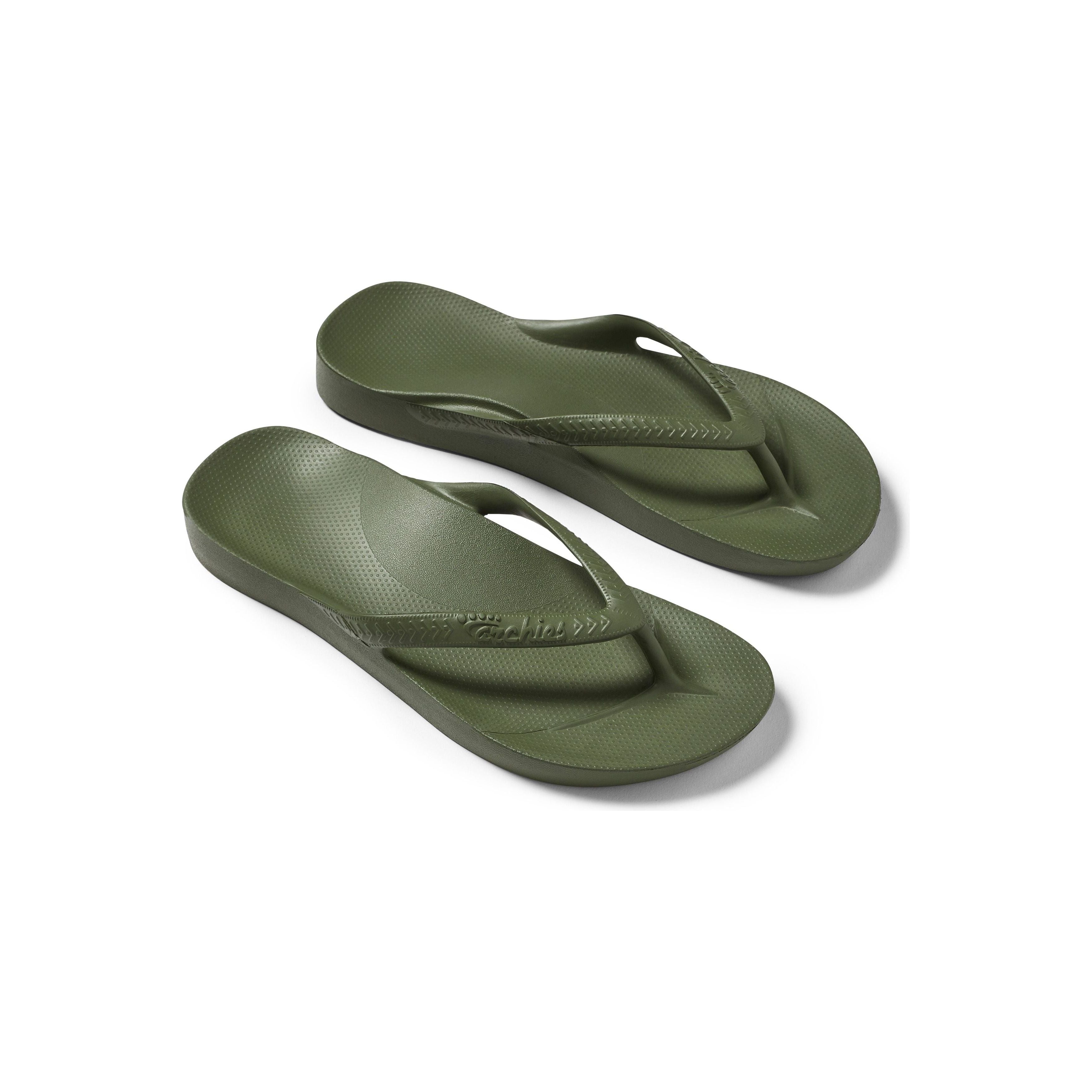 Archies Arch Support Thongs - Khaki