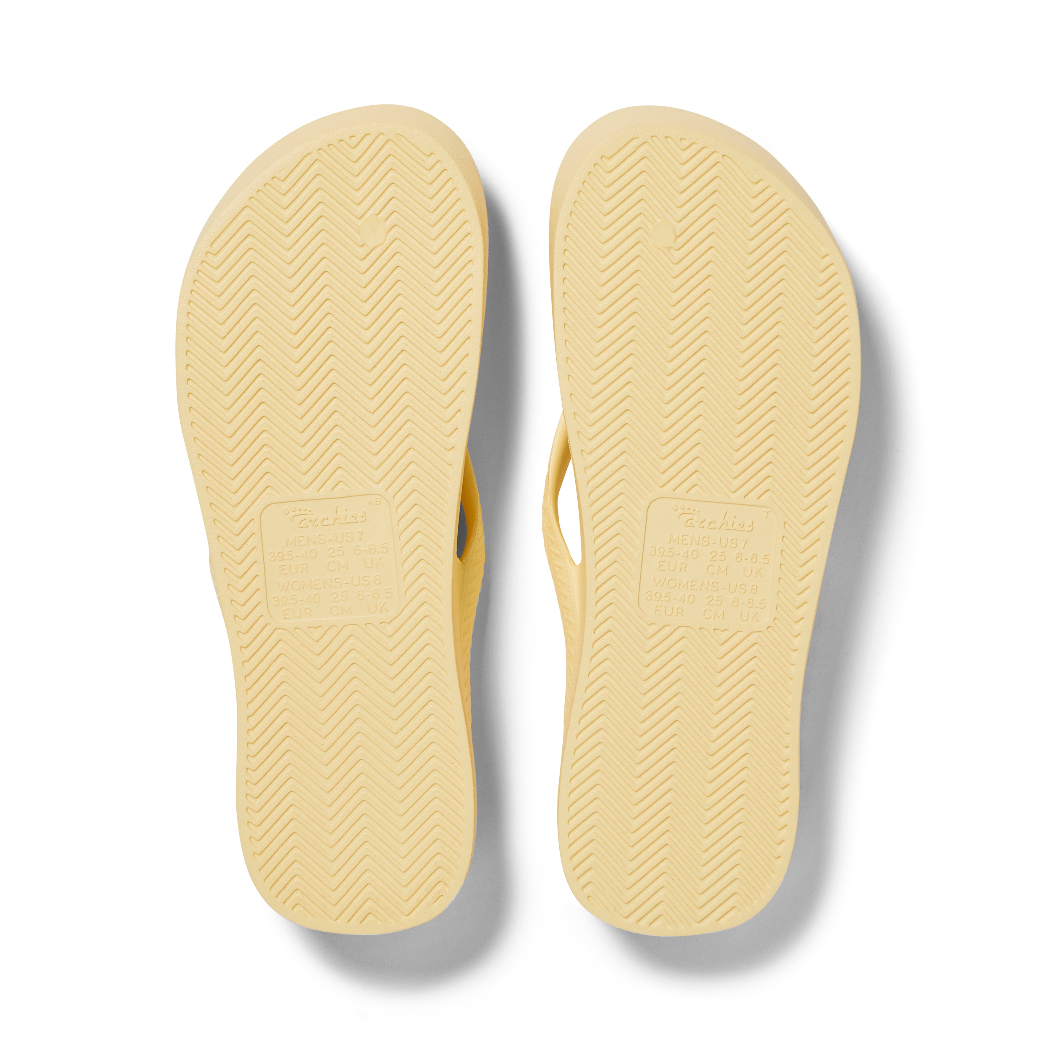 Archies Arch Support Thongs - Lemon