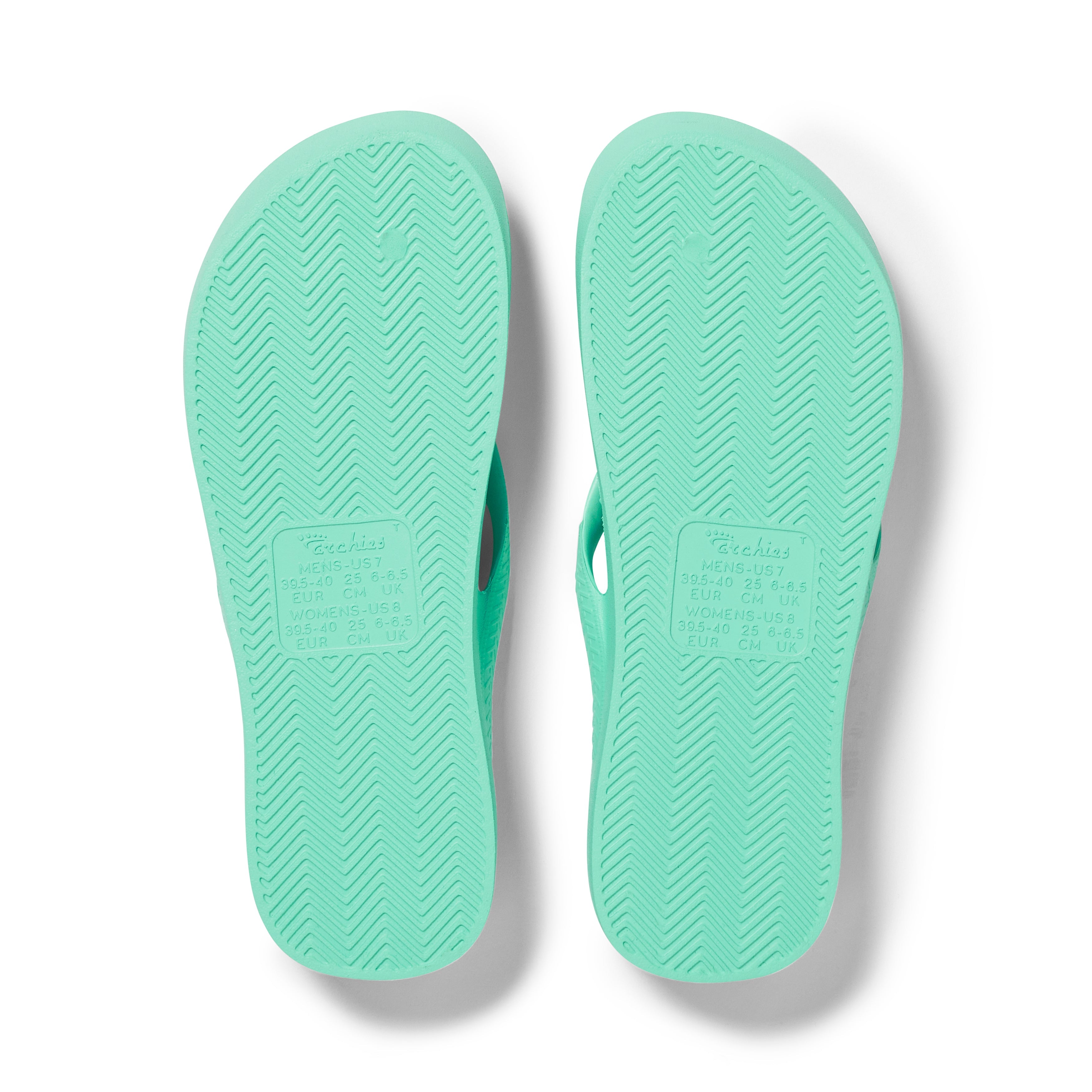 Archies Arch Support Thongs - Kids -Mint