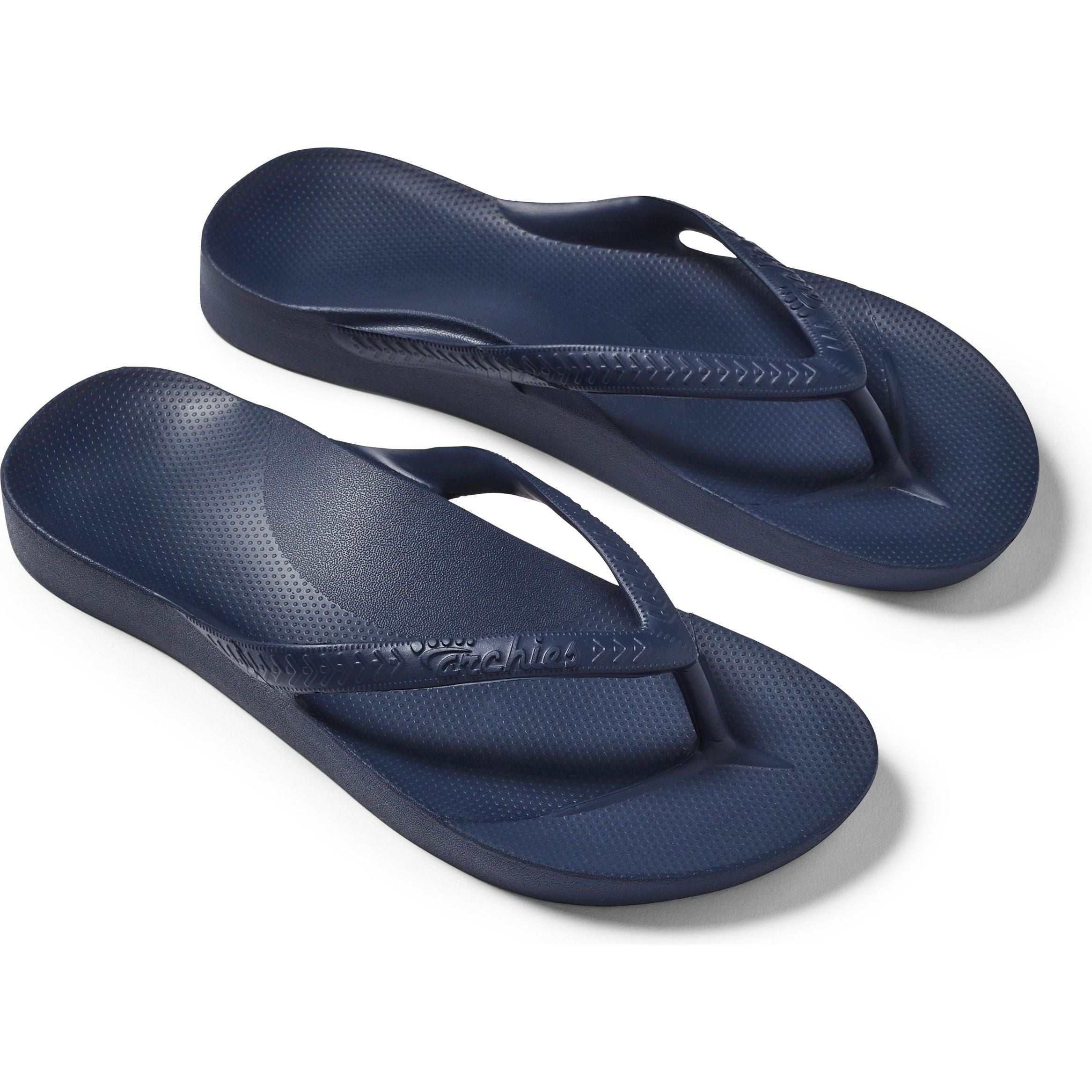 Archies Arch Support Thongs - Navy