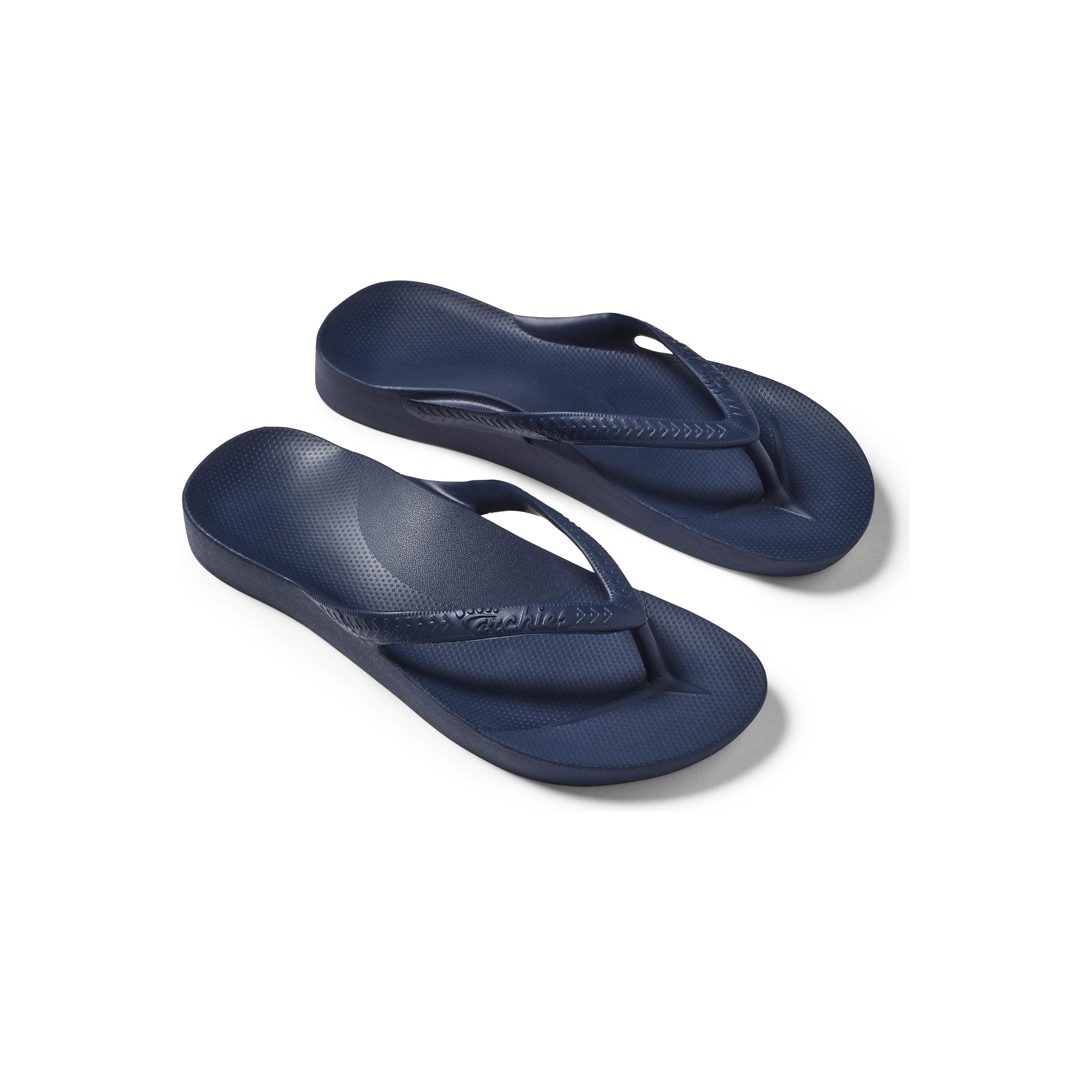 Archies Arch Support Thongs - Navy