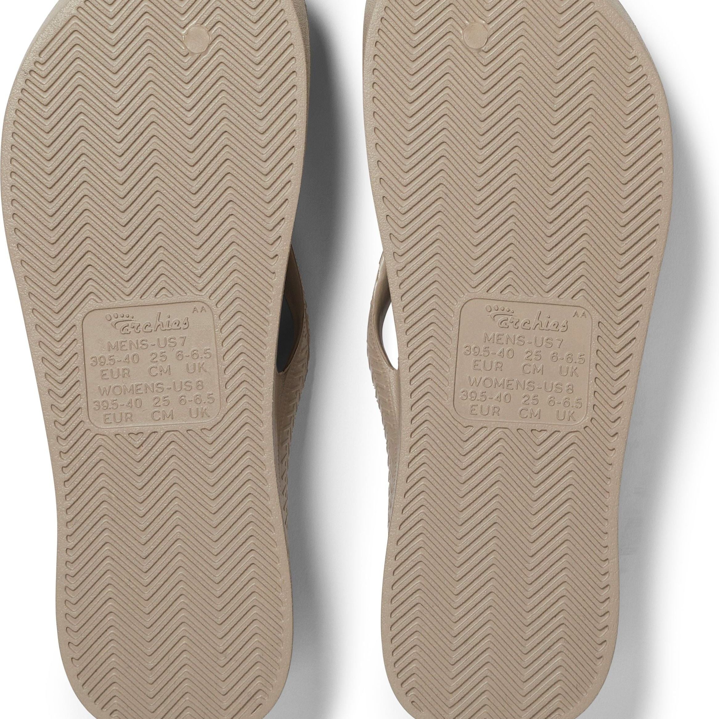 Archies Arch Support Thongs - Taupe