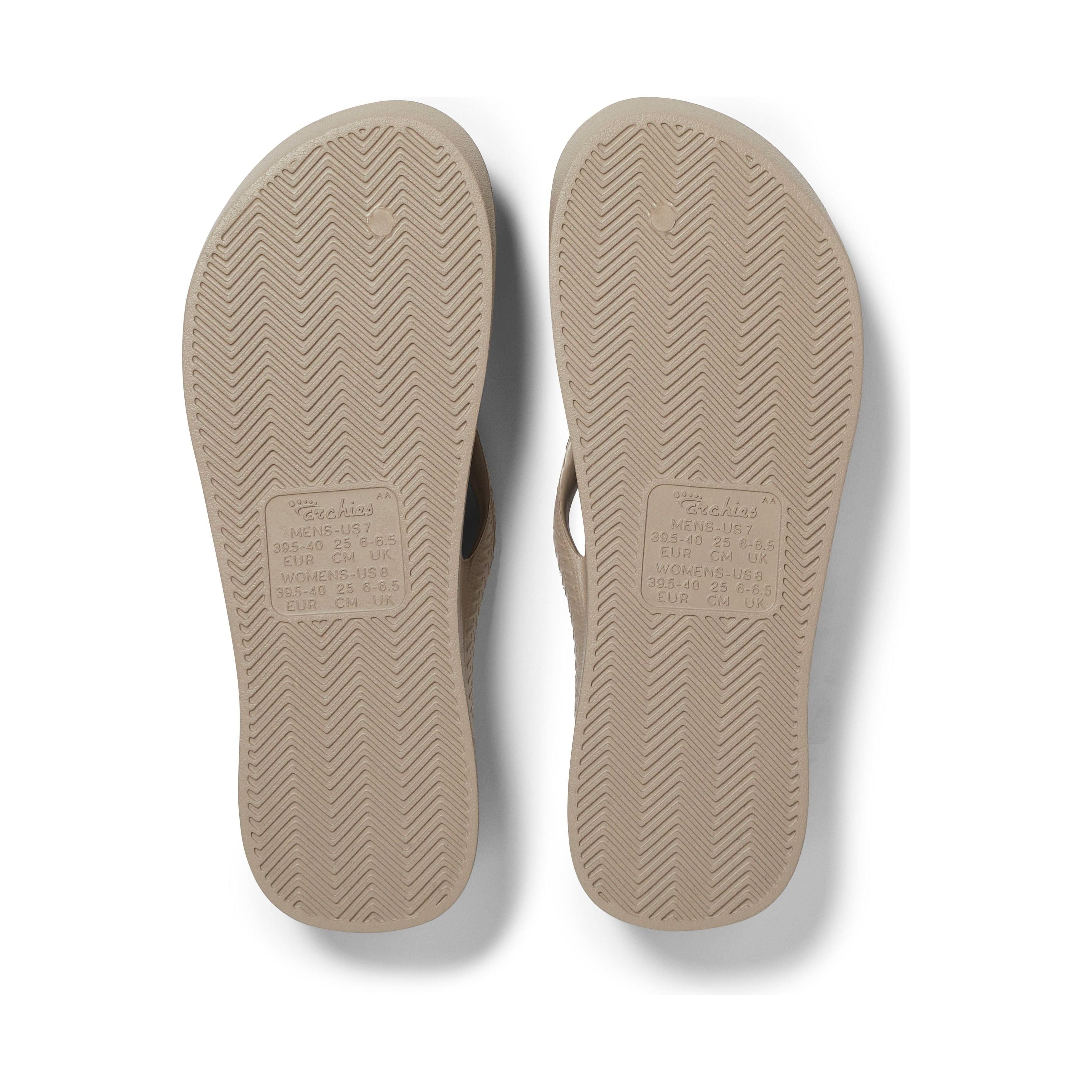 Archies Arch Support Thongs - Taupe