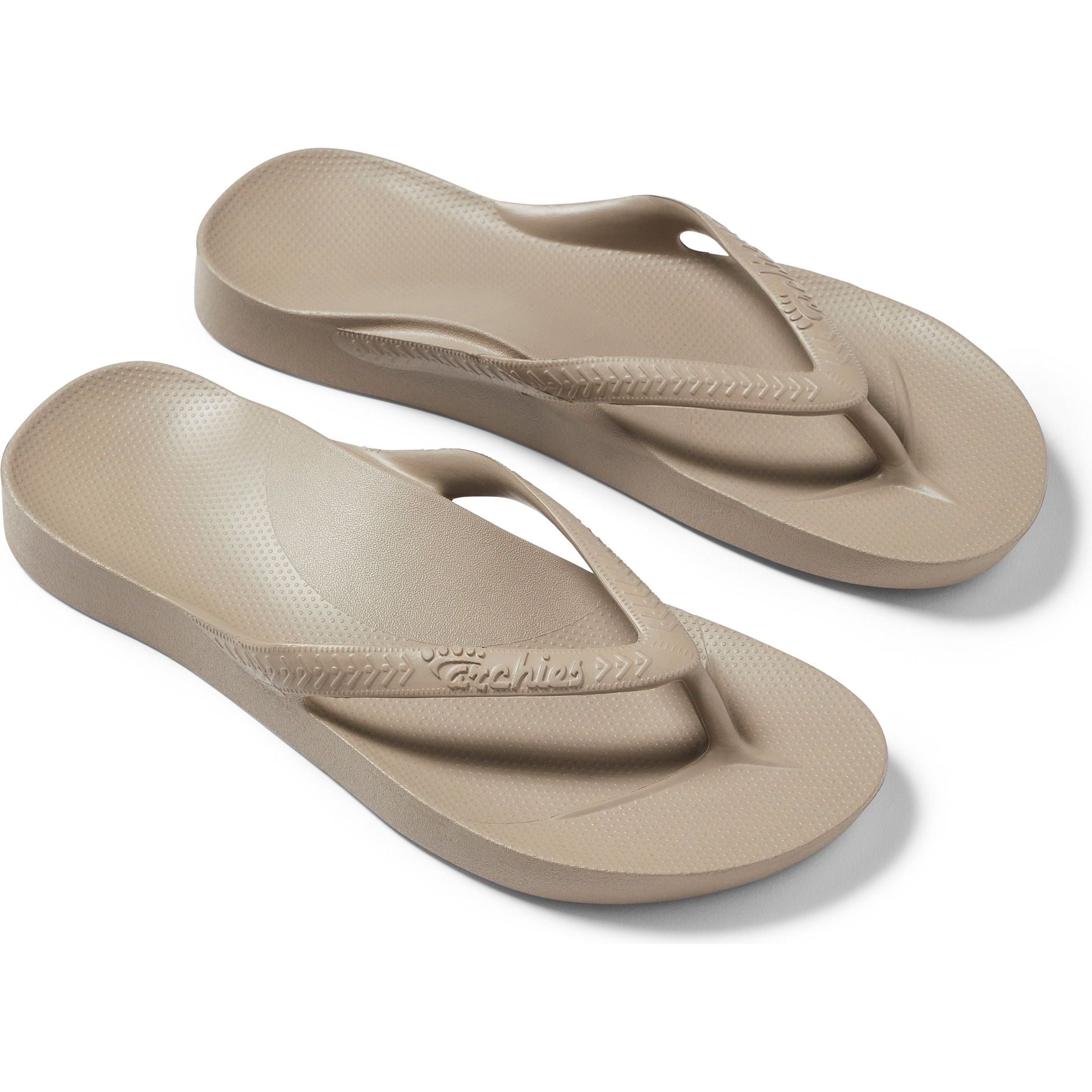 Archies Arch Support Thongs - Taupe