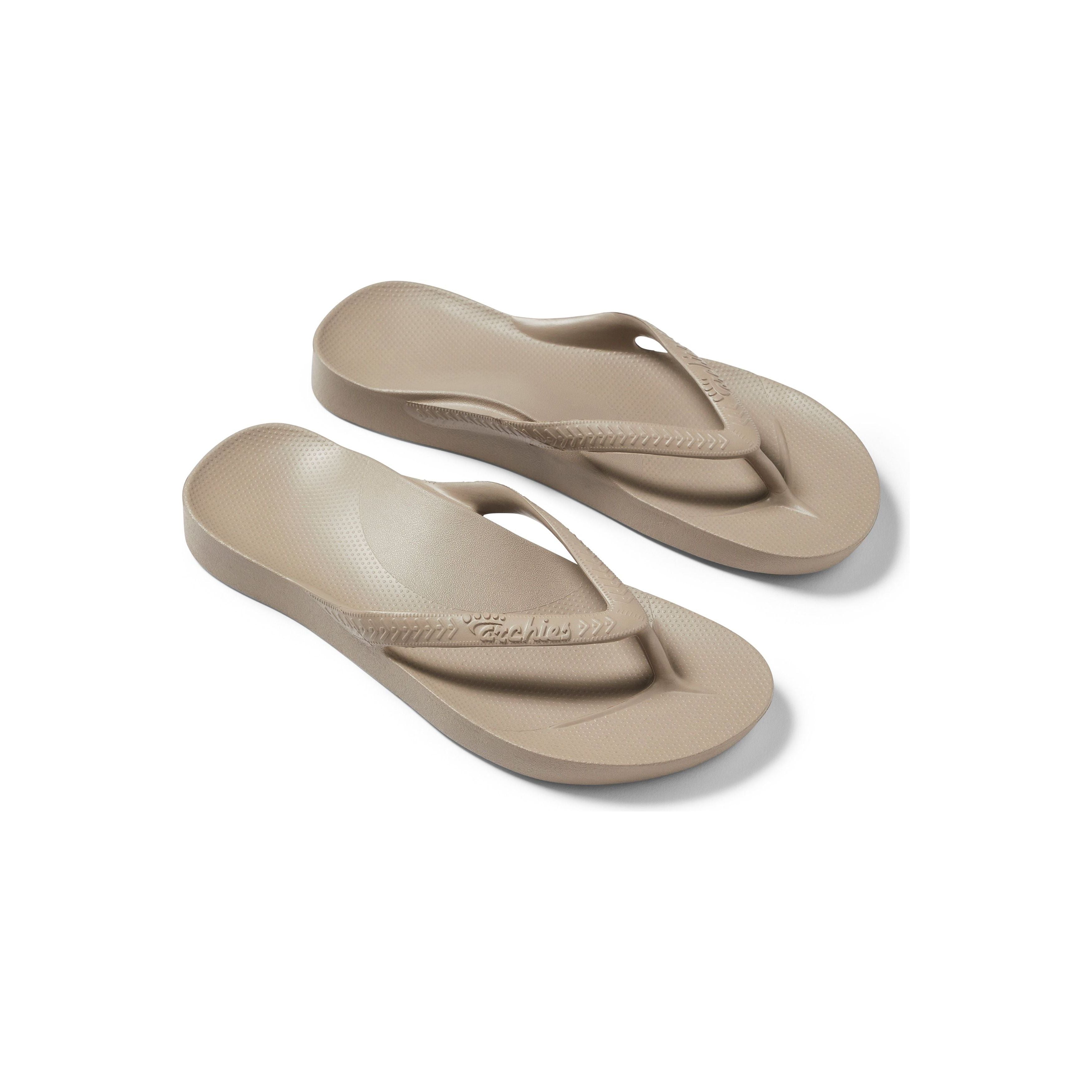 Archies Arch Support Thongs - Taupe