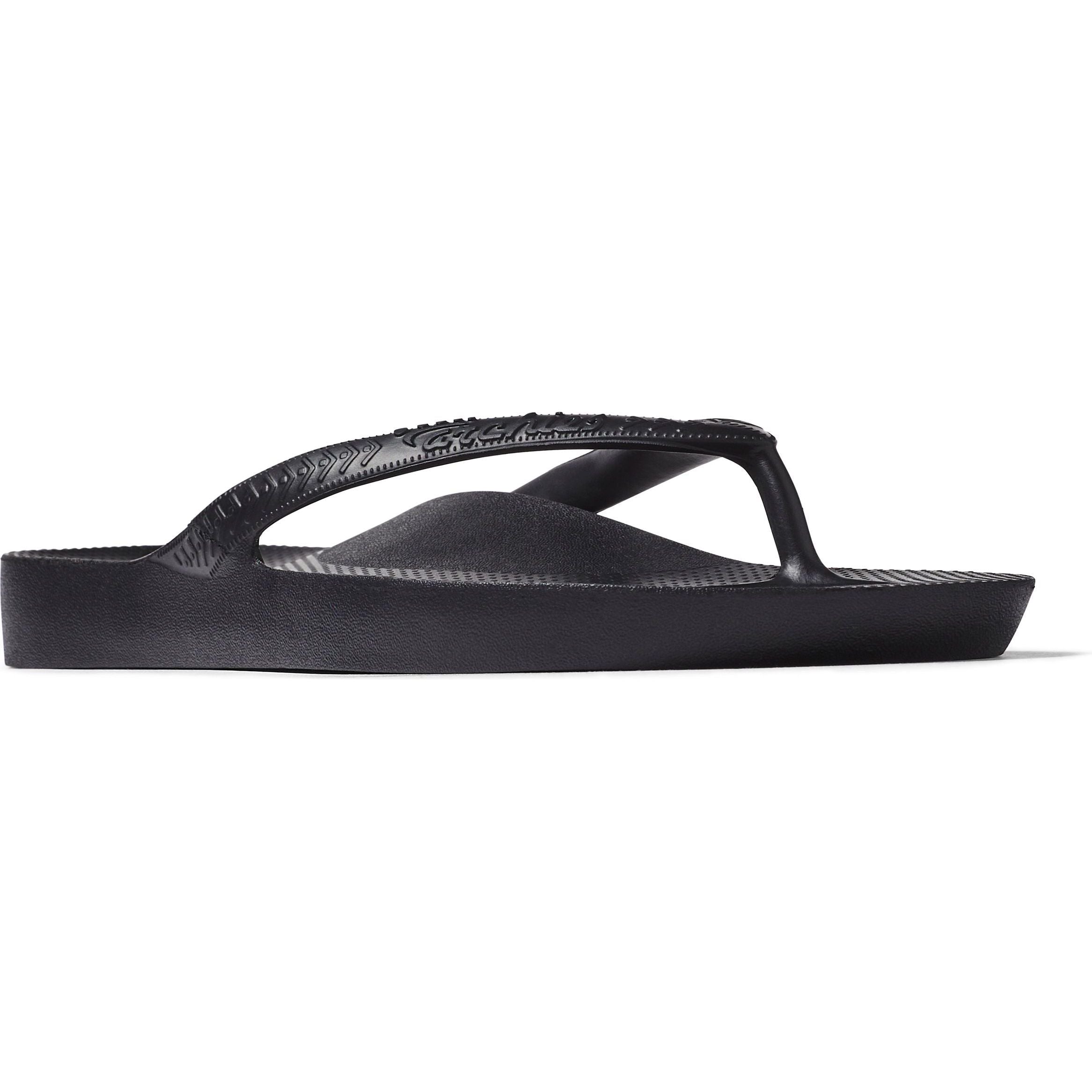 Archies Arch Support Thongs - Black