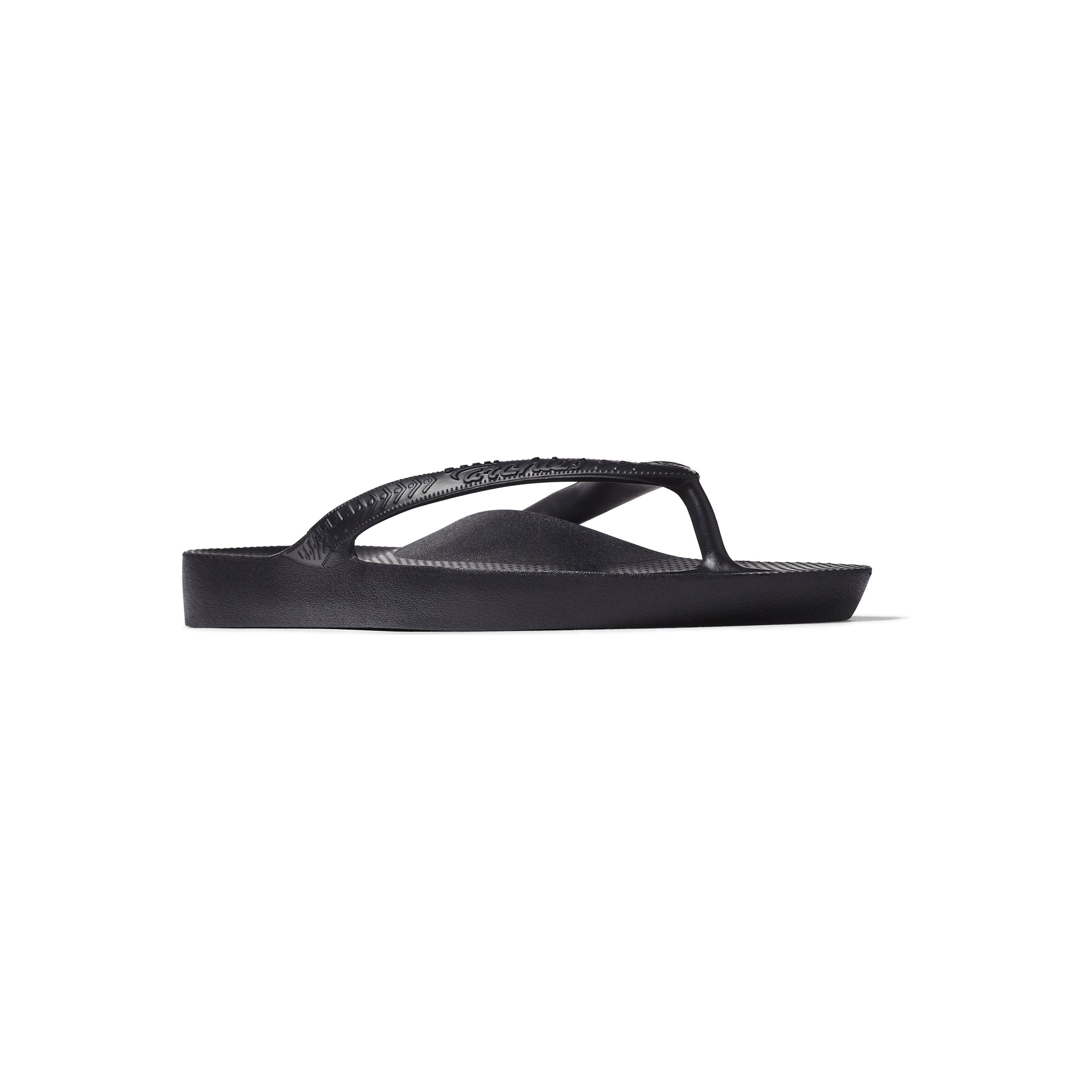 Archies Arch Support Thongs - Black