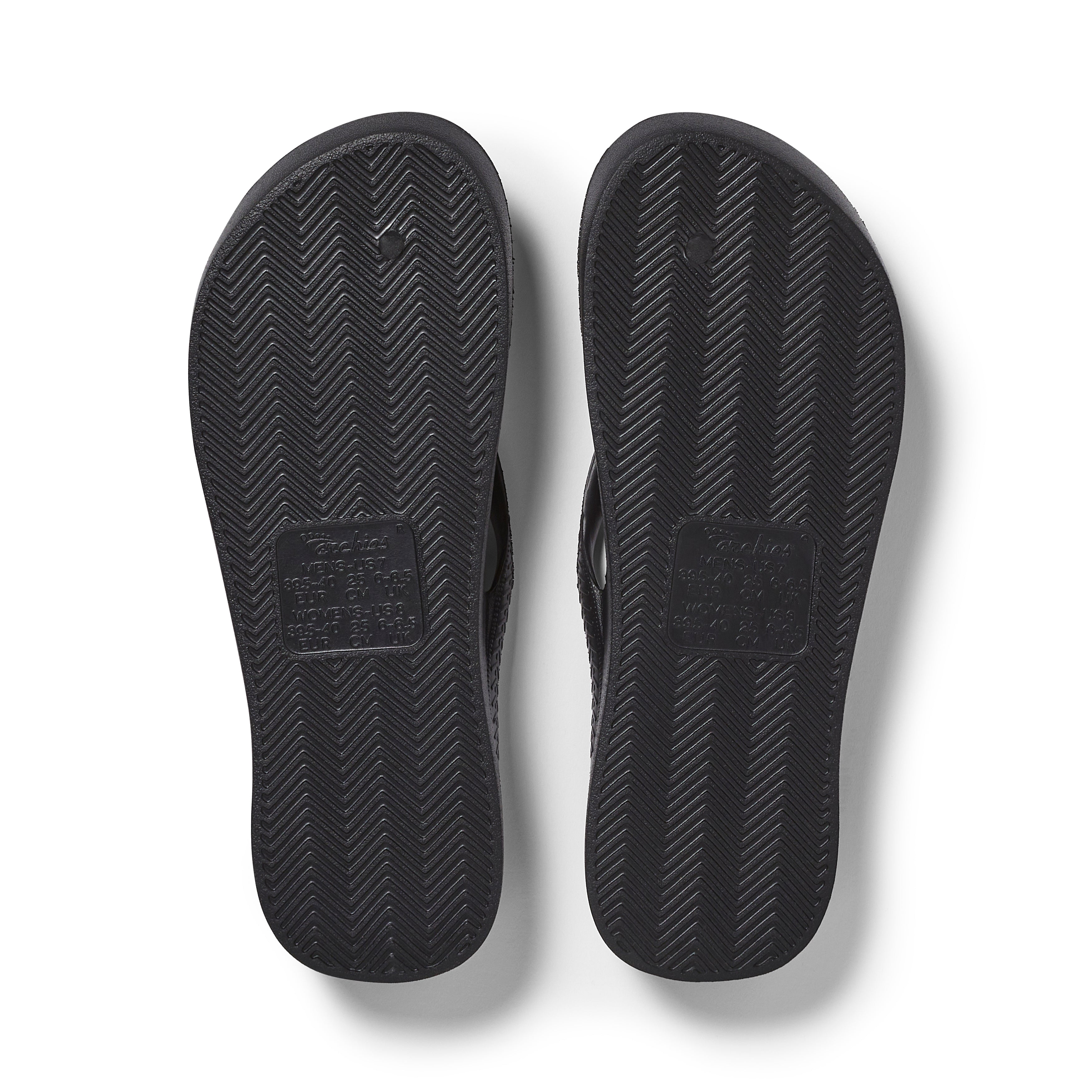 Archies Arch Support Thongs - - Kids -Black