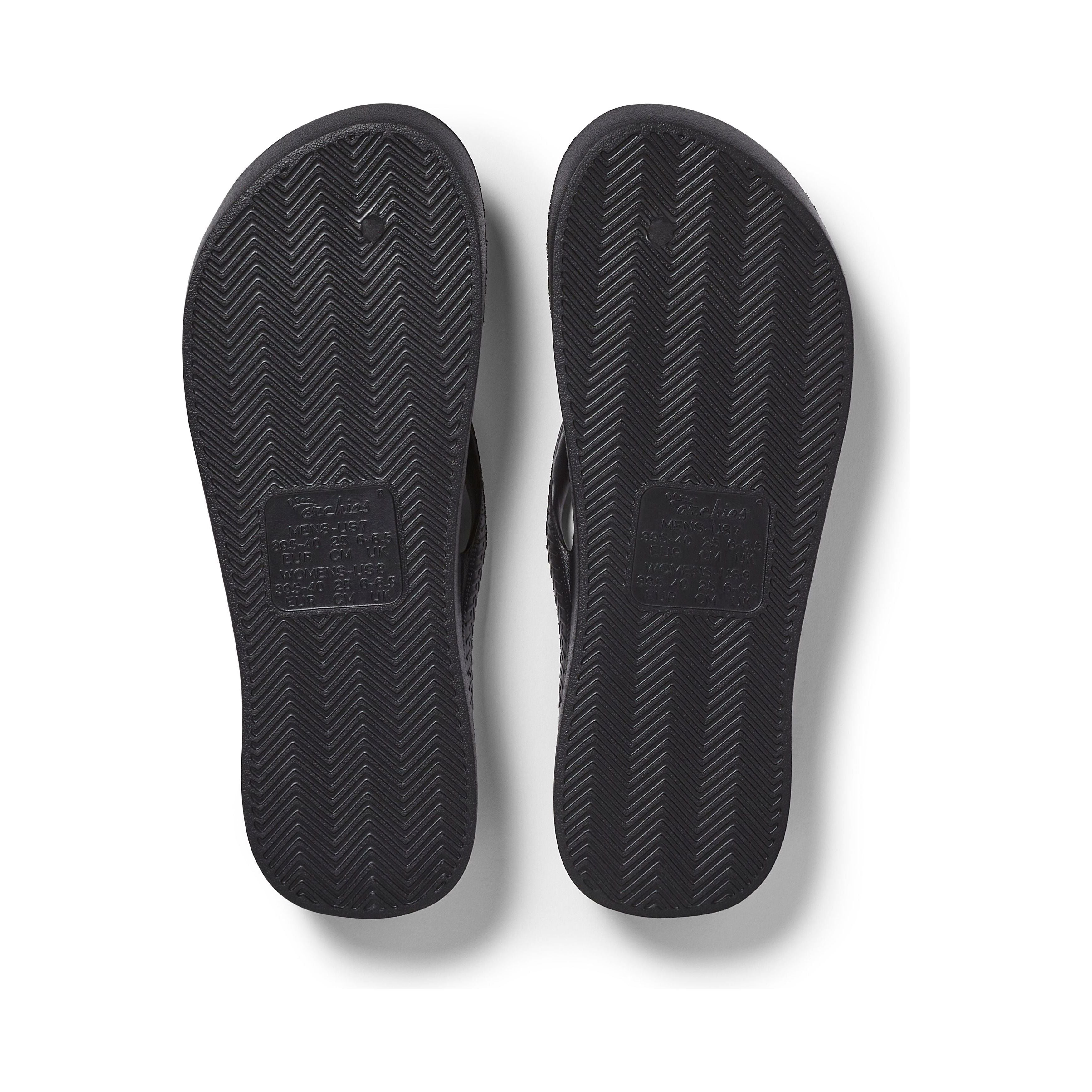Archies Arch Support Thongs - Black