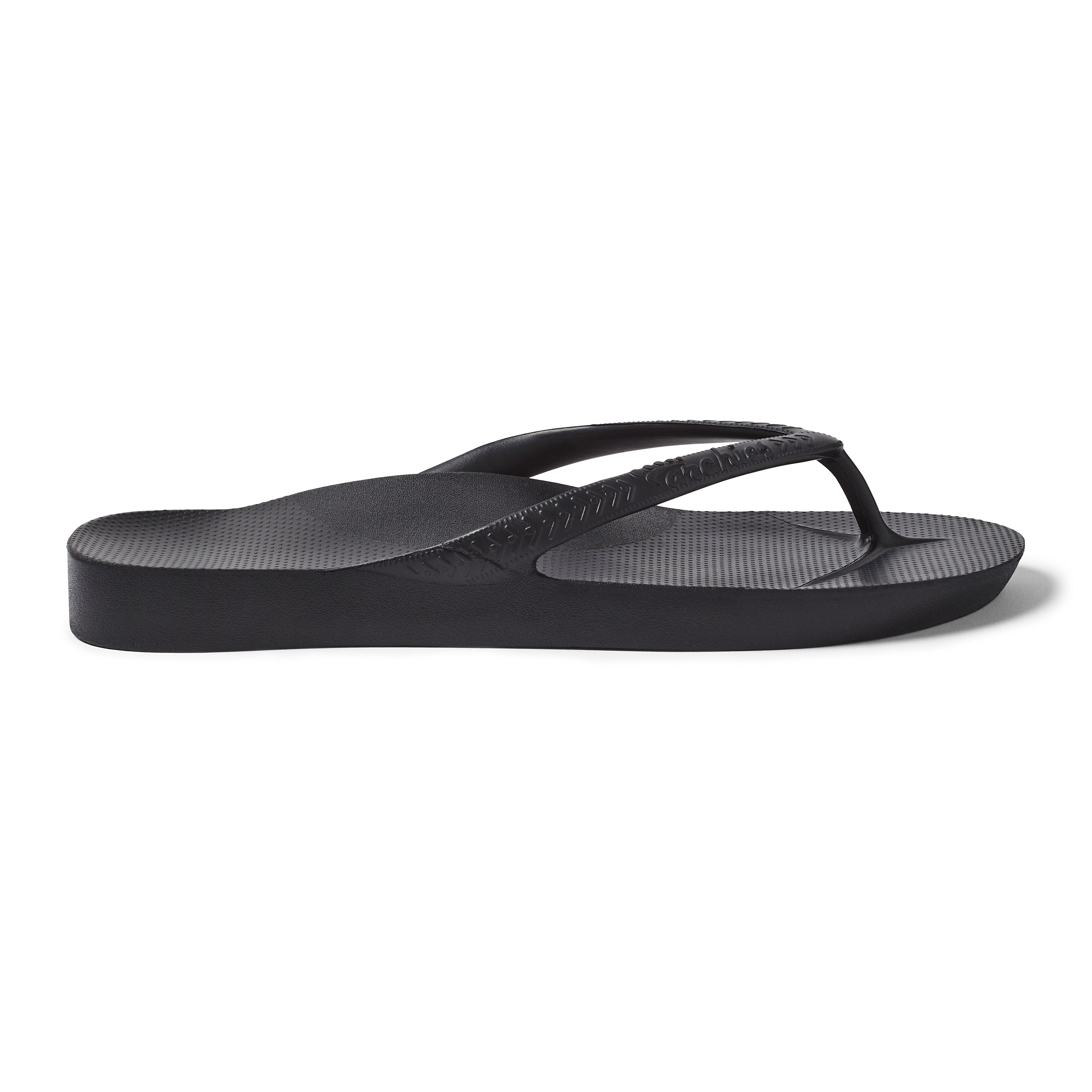 Archies Arch Support Thongs - - Kids -Black