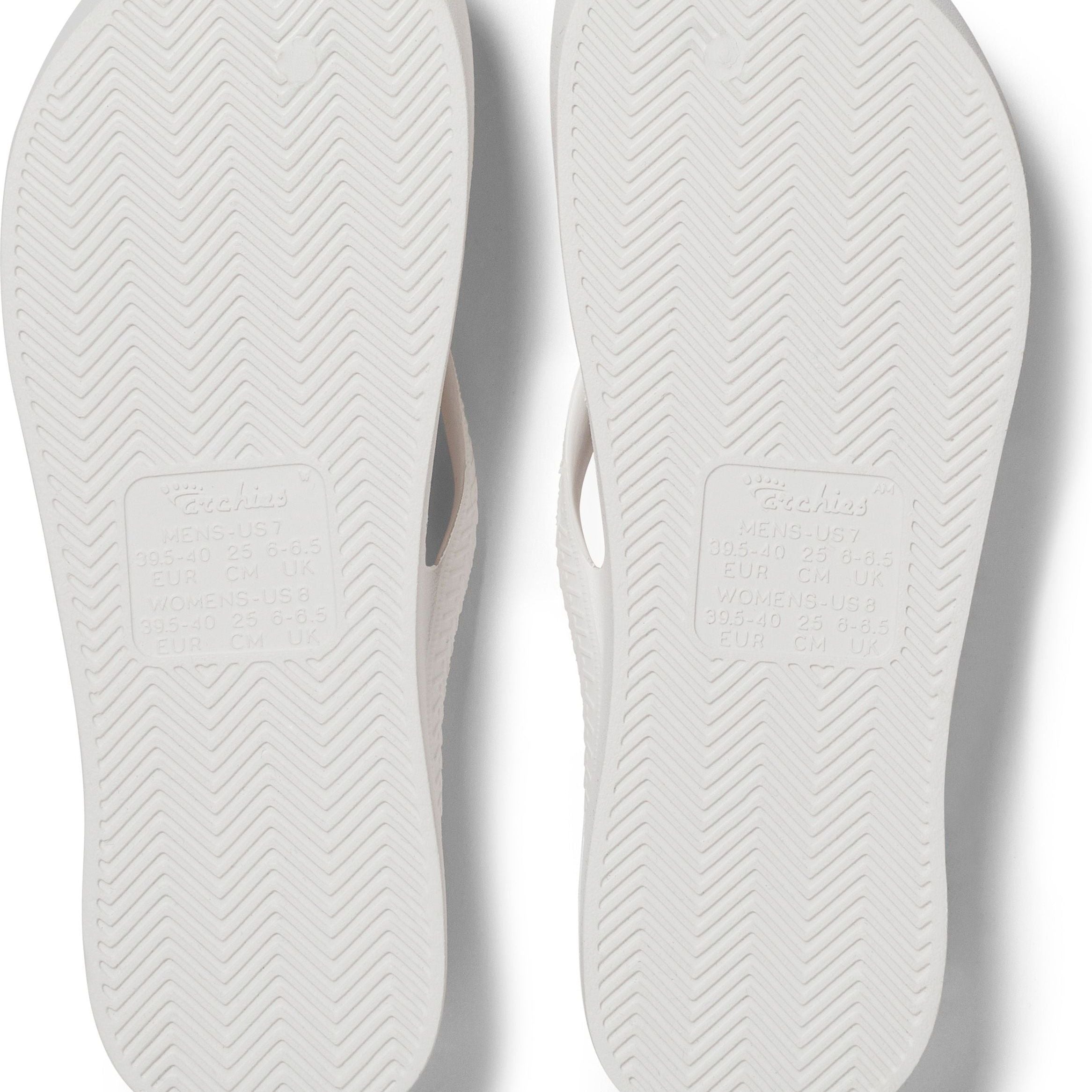 Archies Arch Support Thongs - White