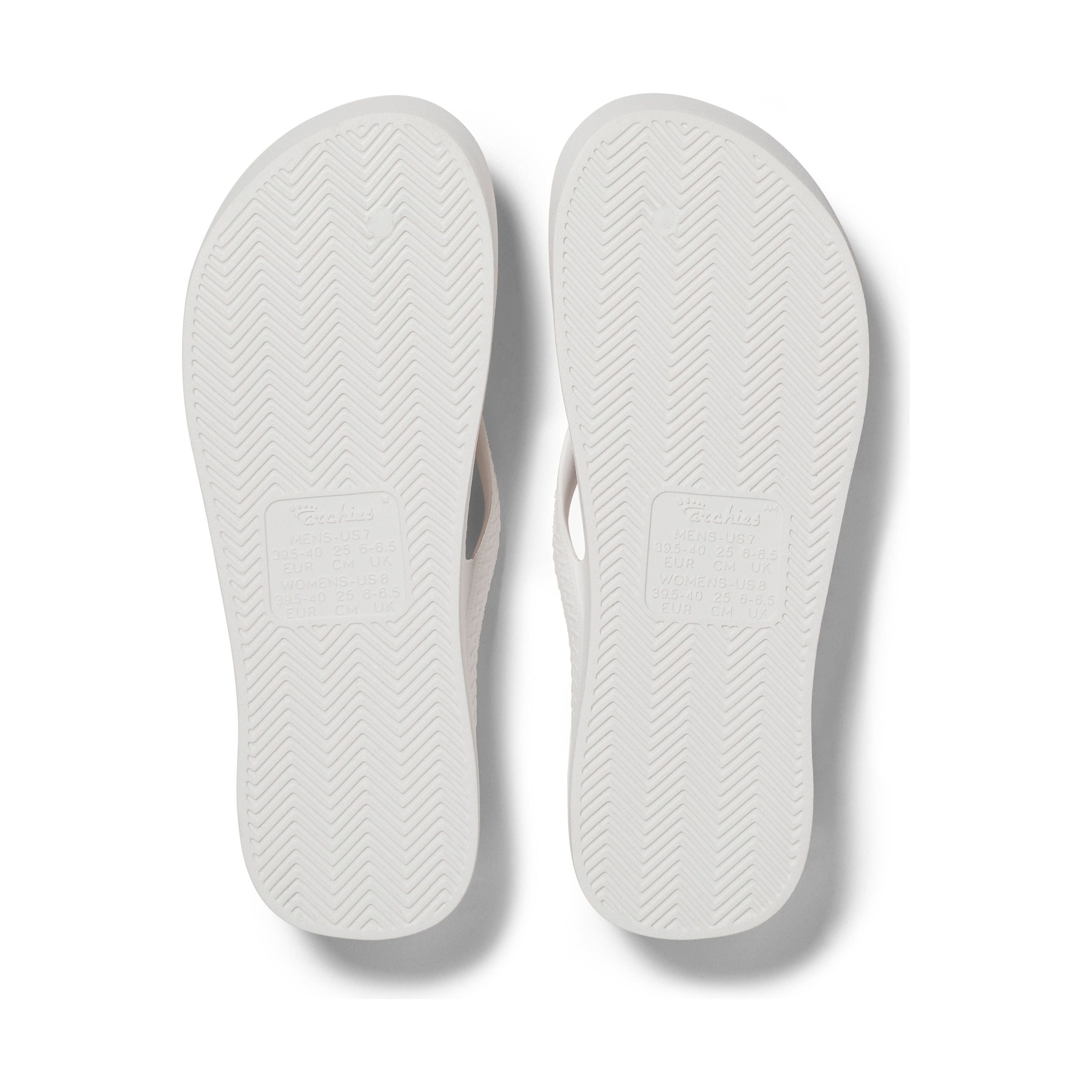 Archies Arch Support Thongs - White