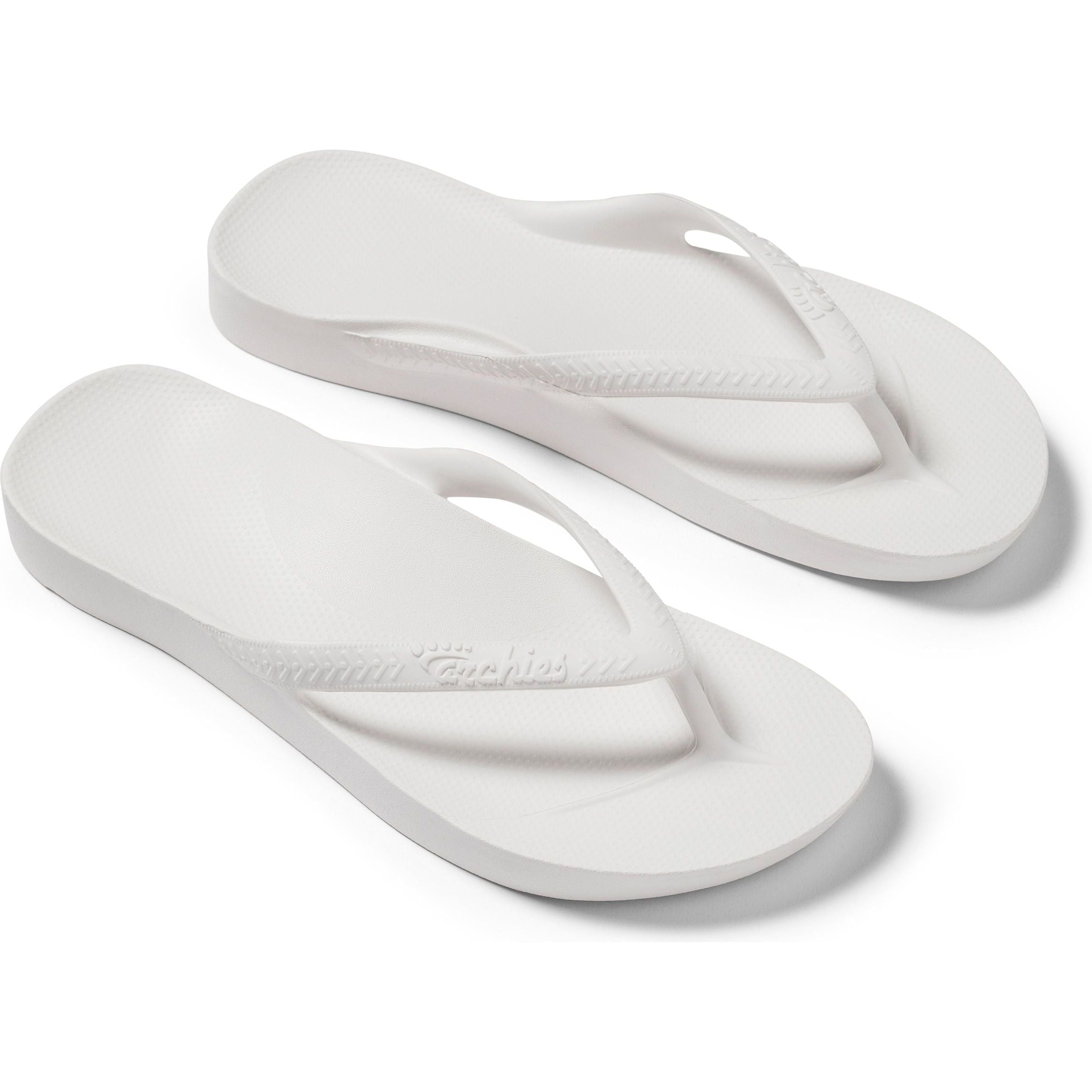 Archies Arch Support Thongs - White