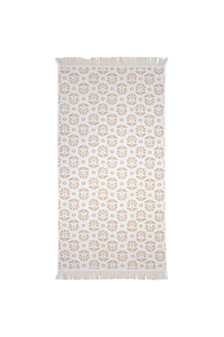 Flora Beach Towel - Pebble