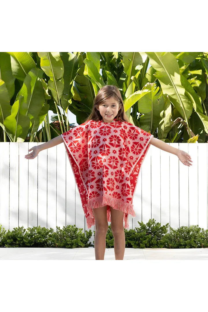 Flora Kids Poncho - Poppy