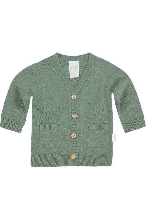 Organic Cardigan Remy - Eucalyptus