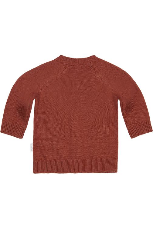 Organic Cardigan Remy - Red Gum