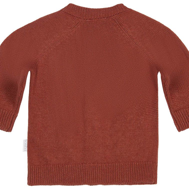 Organic Cardigan Remy - Red Gum