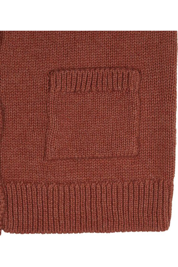 Organic Cardigan Remy - Red Gum