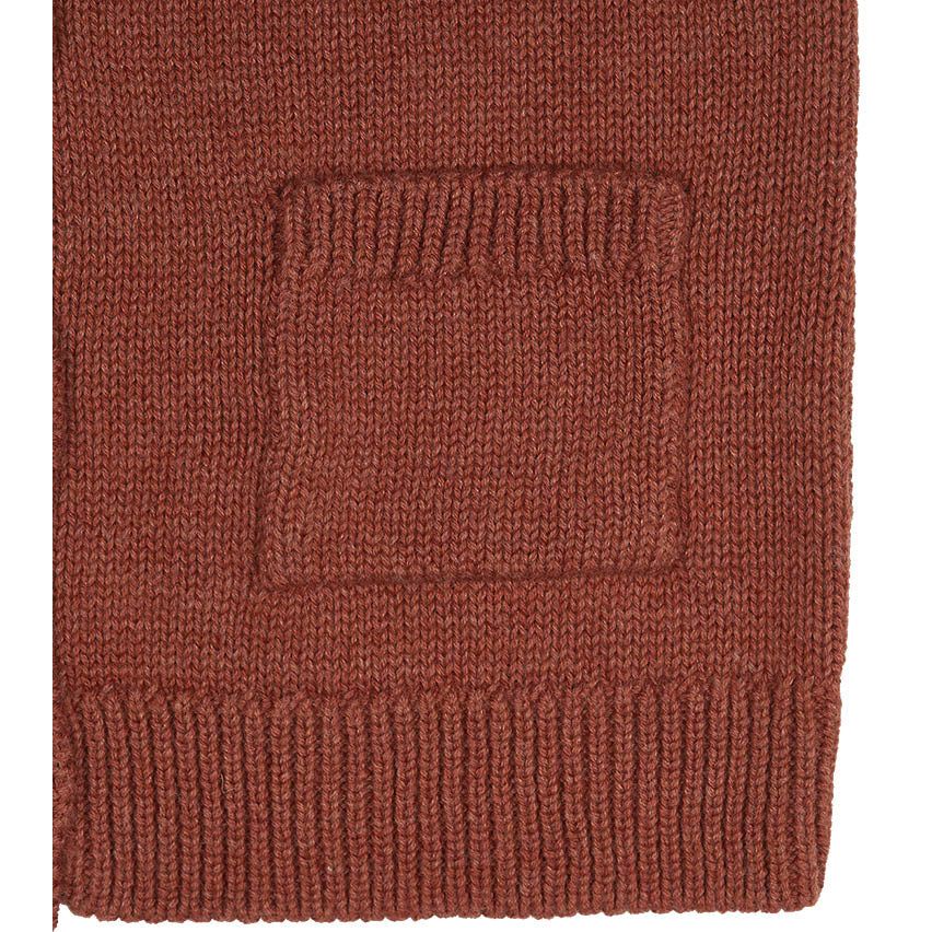 Organic Cardigan Remy - Red Gum