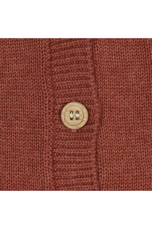 Organic Cardigan Remy - Red Gum