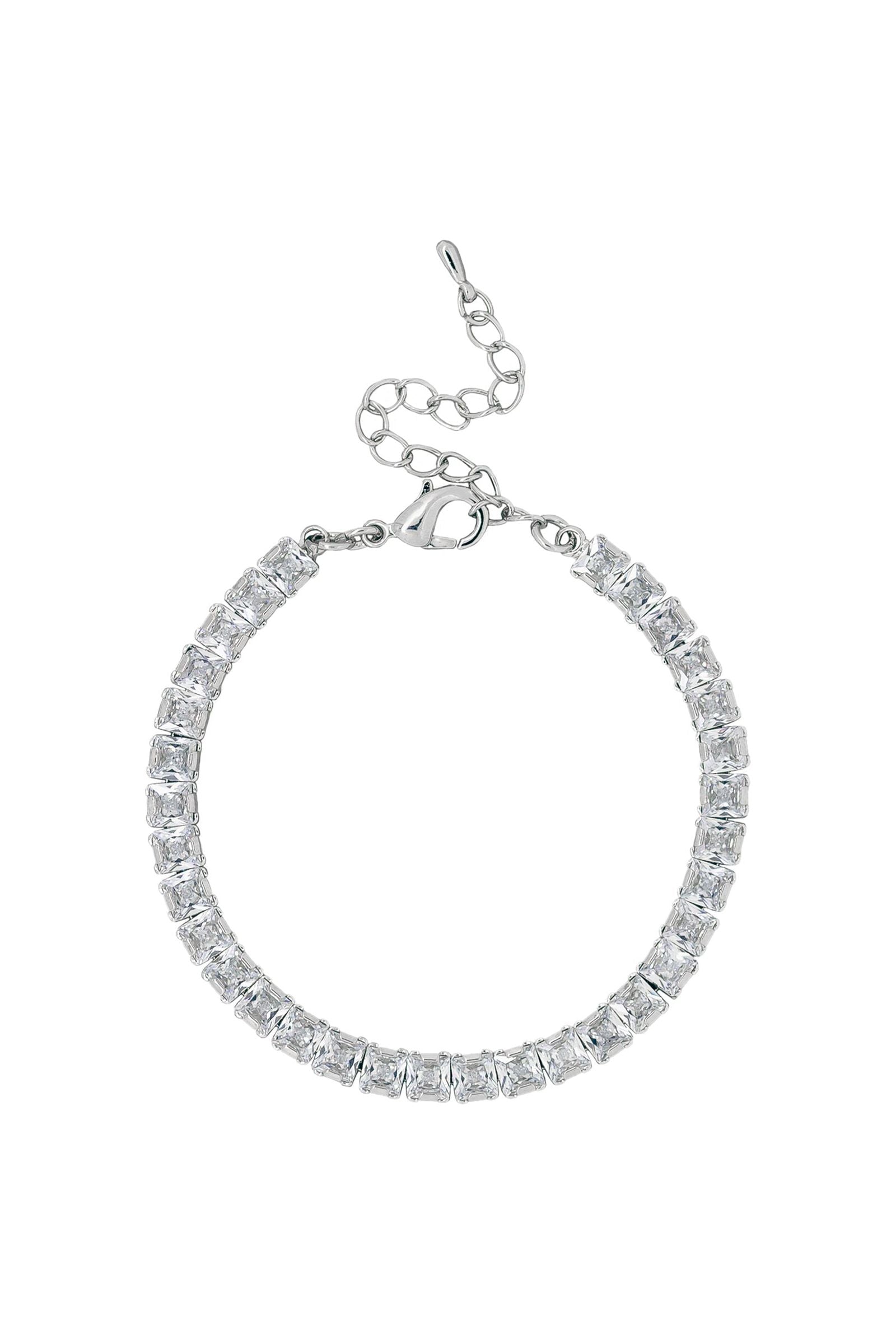 Silver Crystal Tennis Bracelet