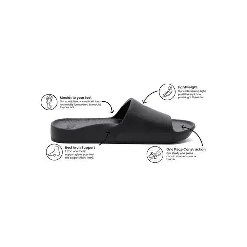 Archies Arch Support Slides - Black