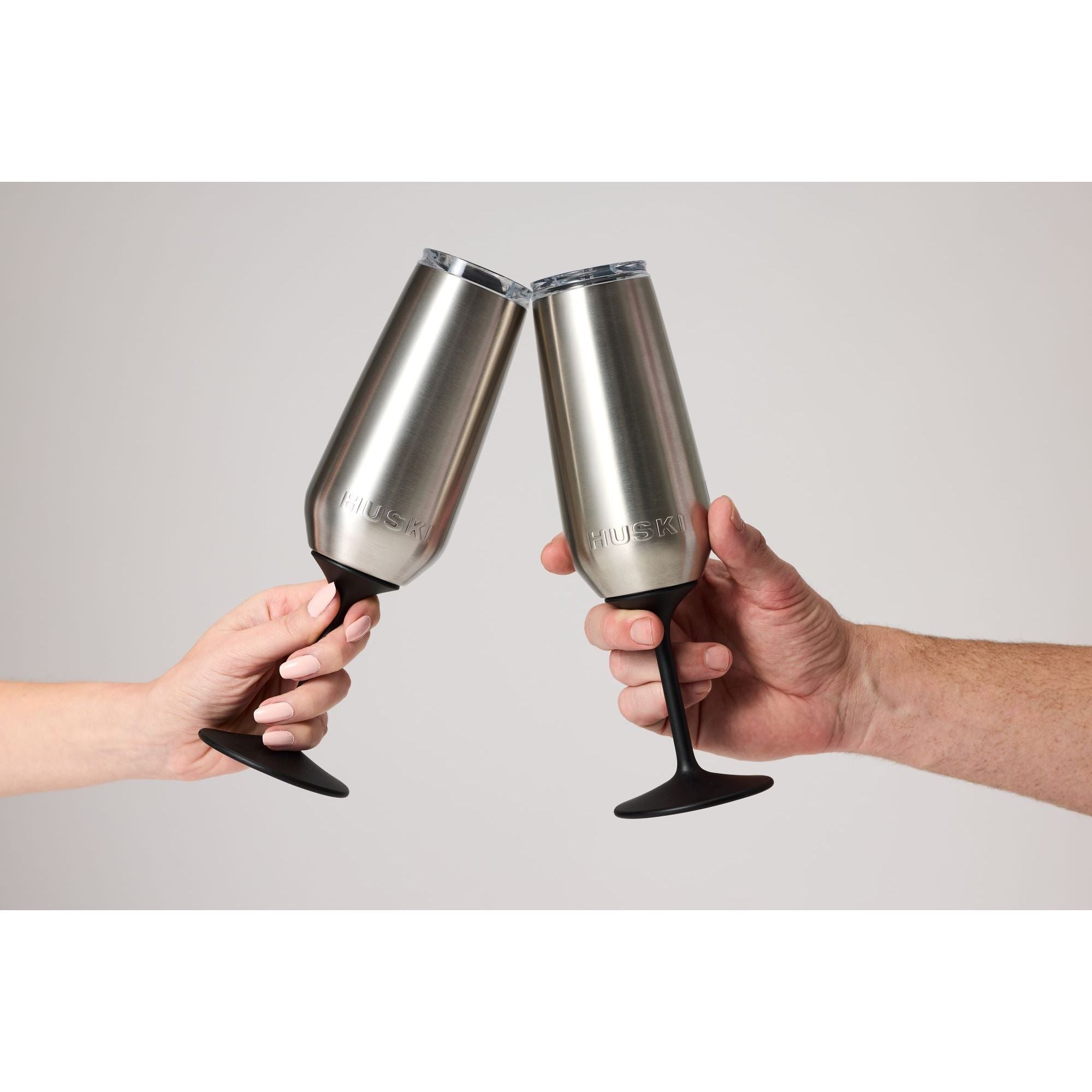 Huski Champagne Flute - Brushed Stainless