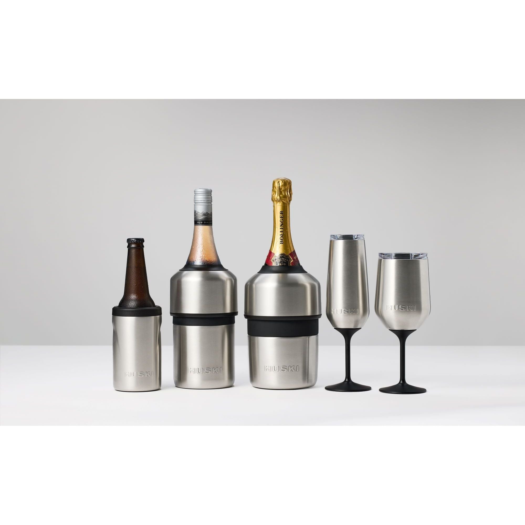 Huski Champagne Flute - Brushed Stainless