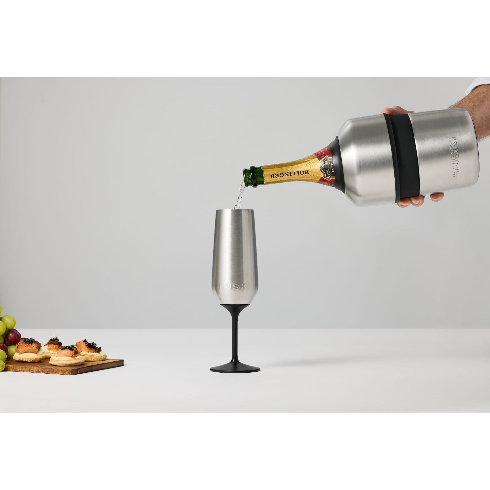 Huski Champagne Flute - Brushed Stainless