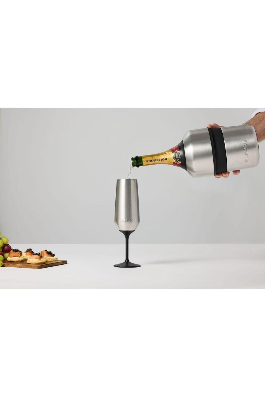 Huski Champagne Flute - Brushed Stainless