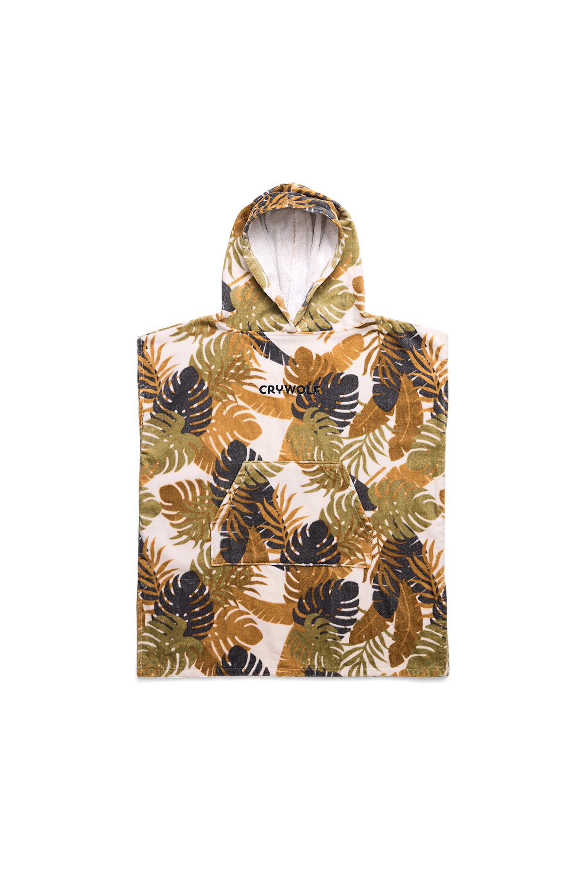 HOODED TOWEL Tan Monstera