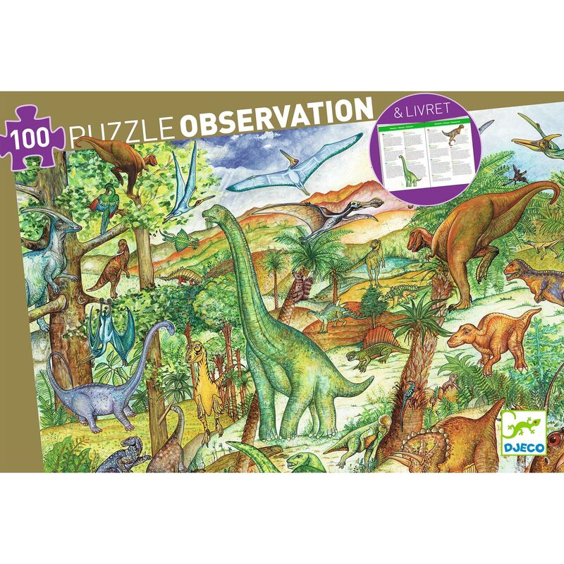 Dinosaurs 100 piece Observation Puzzle & Booklet