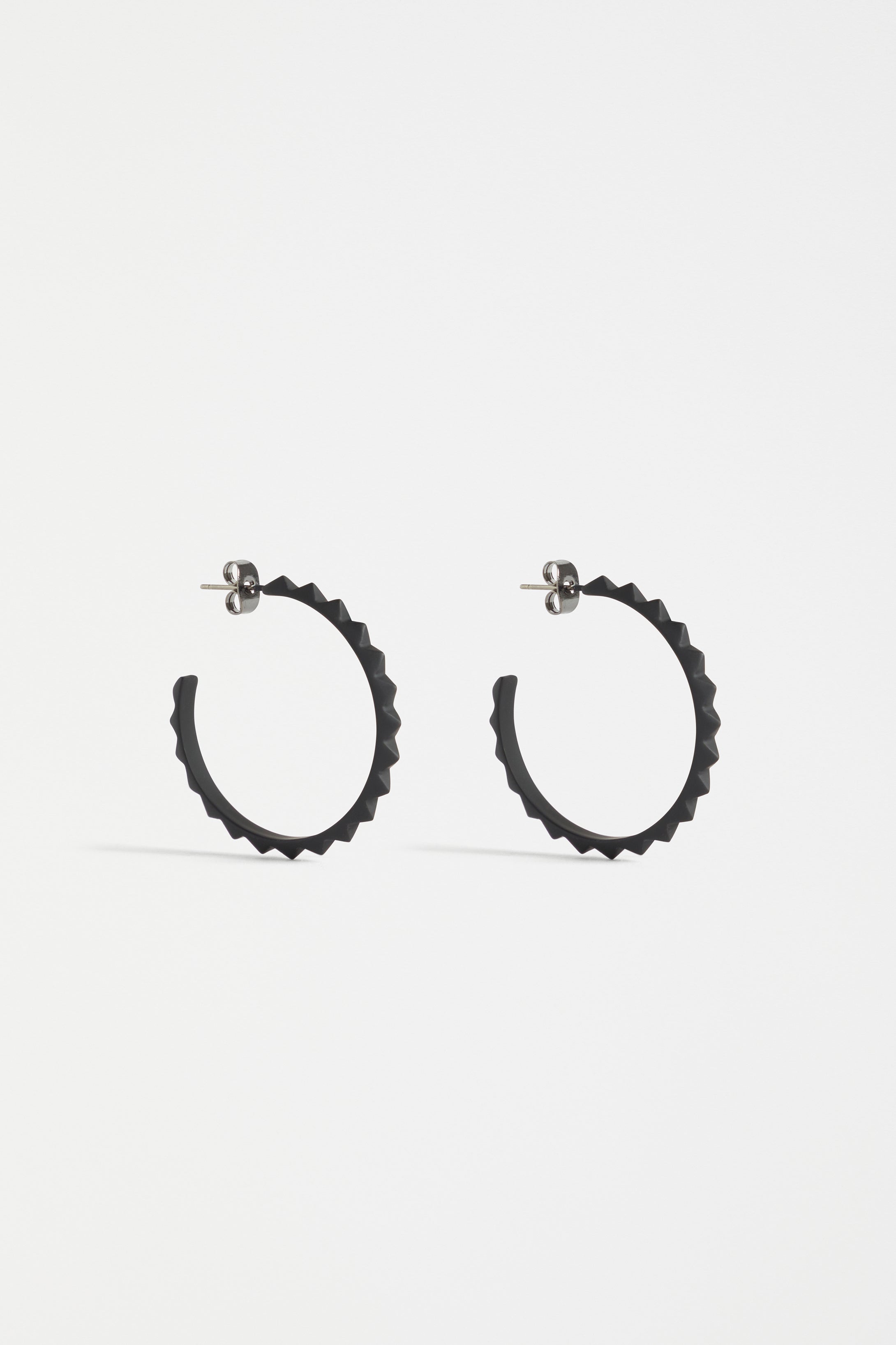 Aska Hoop Earrings - Black