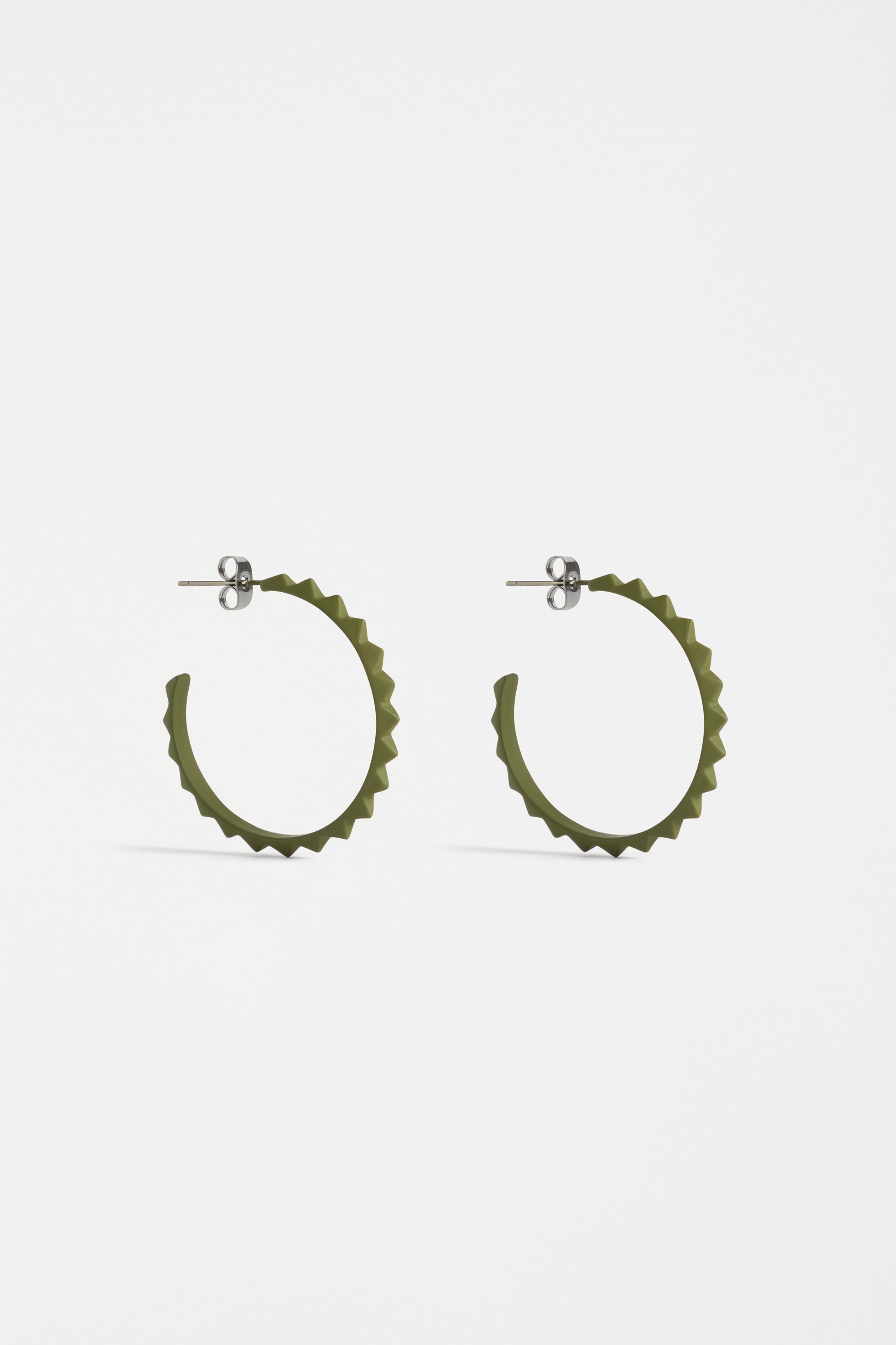 Aska Hoop Earrings - Dark Olive