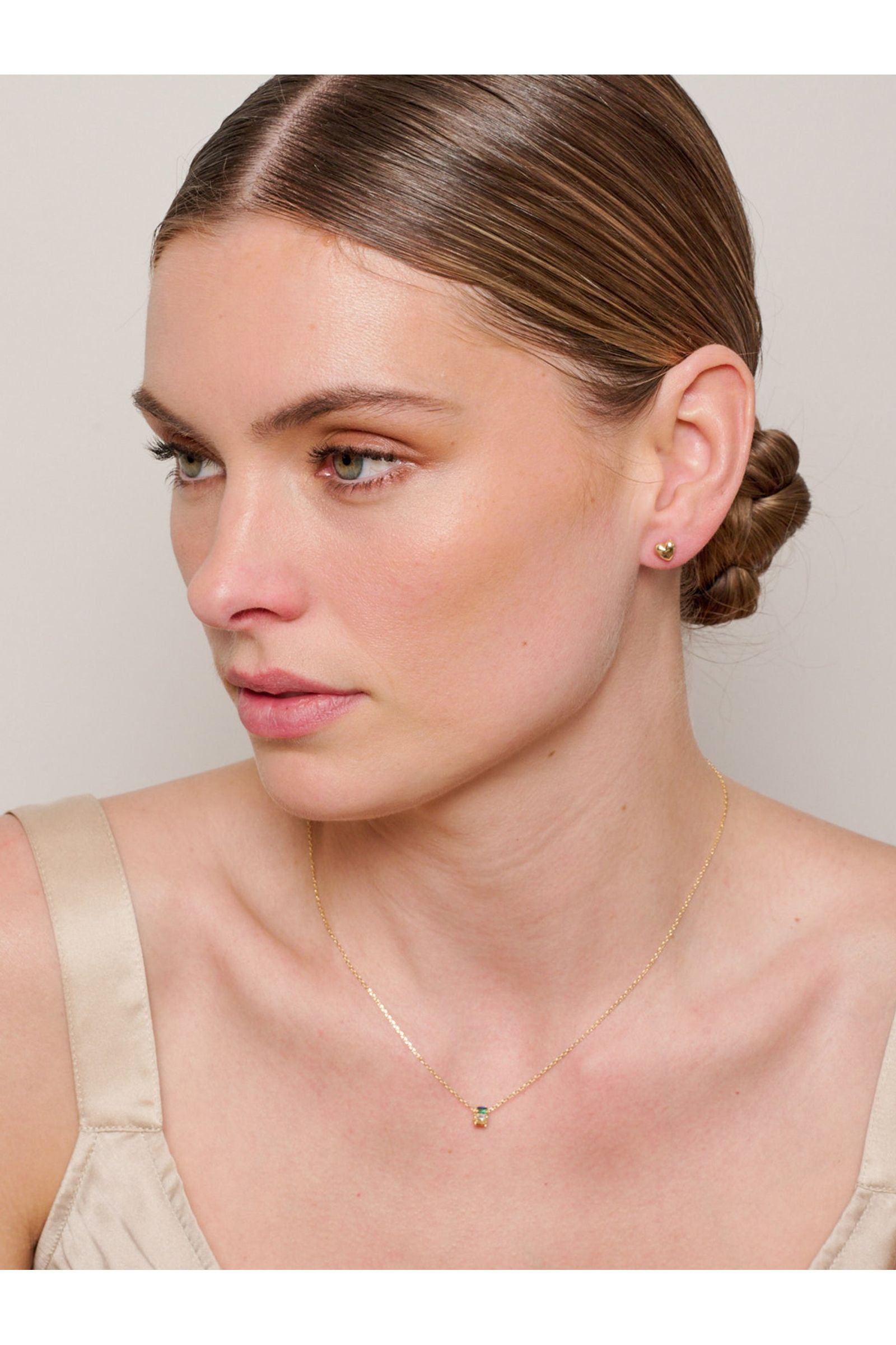 Gold Baby Heart Studs