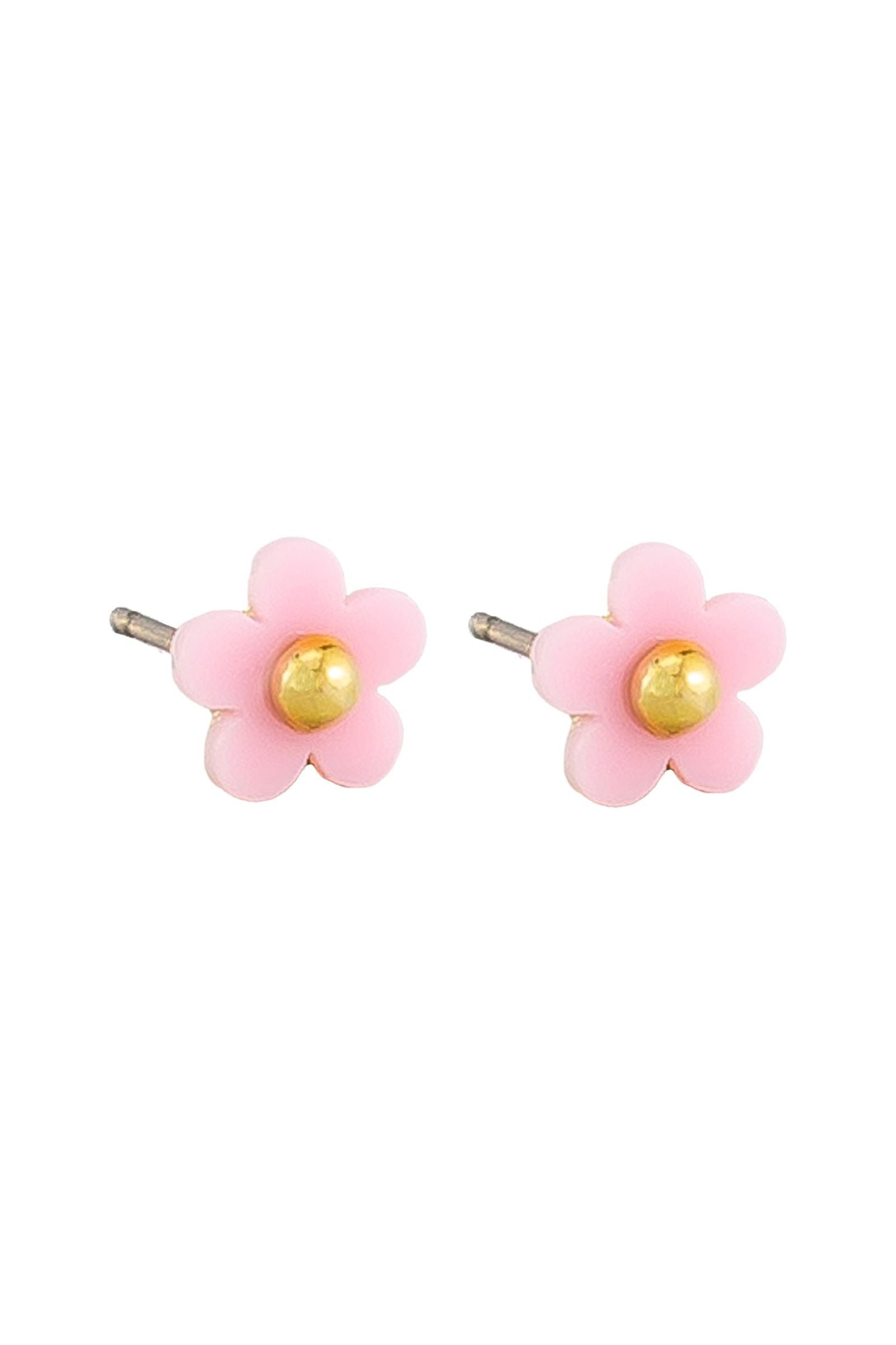 Pink Baby Flower Button Studs
