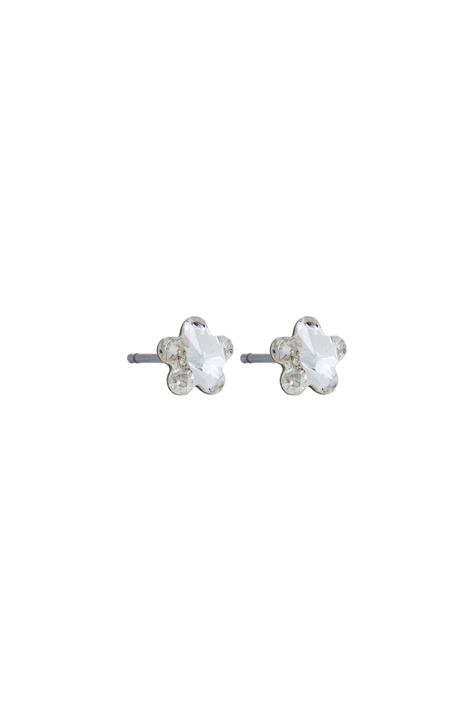 Crystal Flower Stud Earring