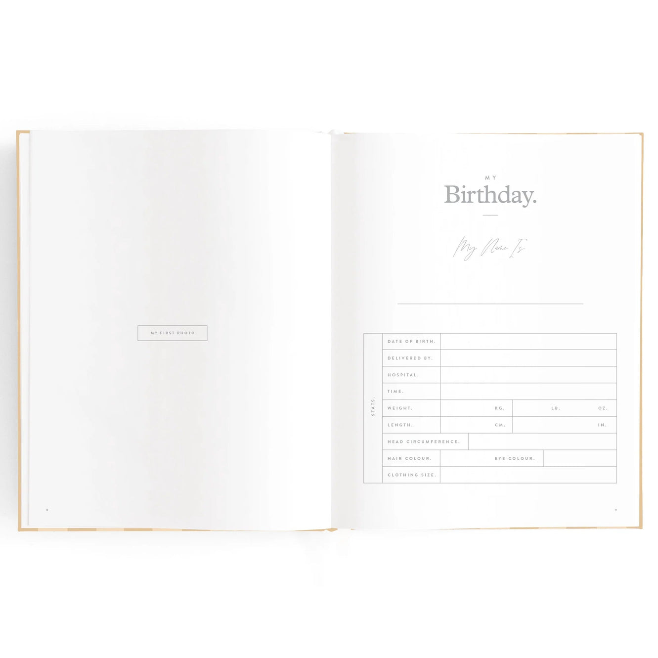 Baby Book - Coffee Stripe