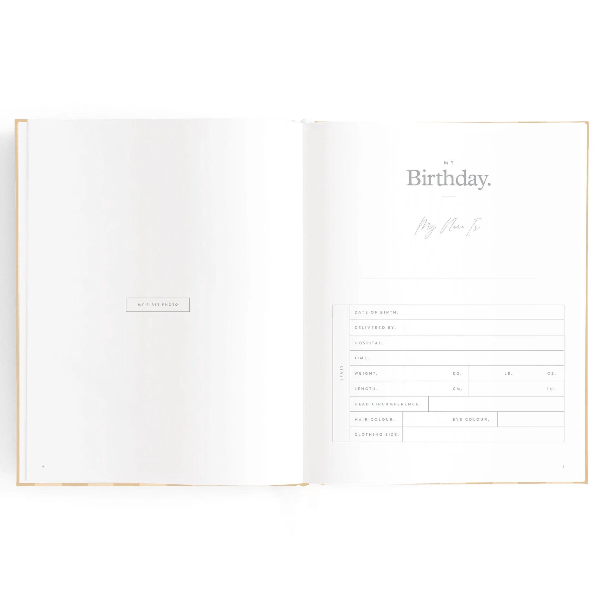 Baby Book - Coffee Stripe