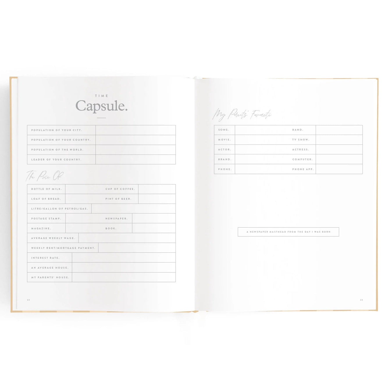 Baby Book - Coffee Stripe