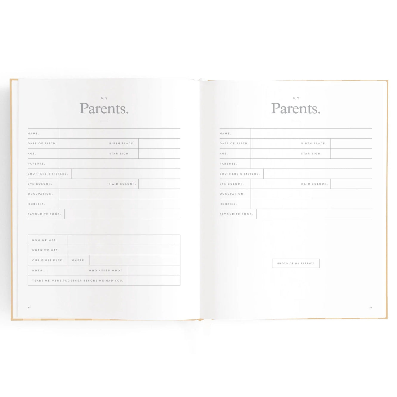 Baby Book - Coffee Stripe