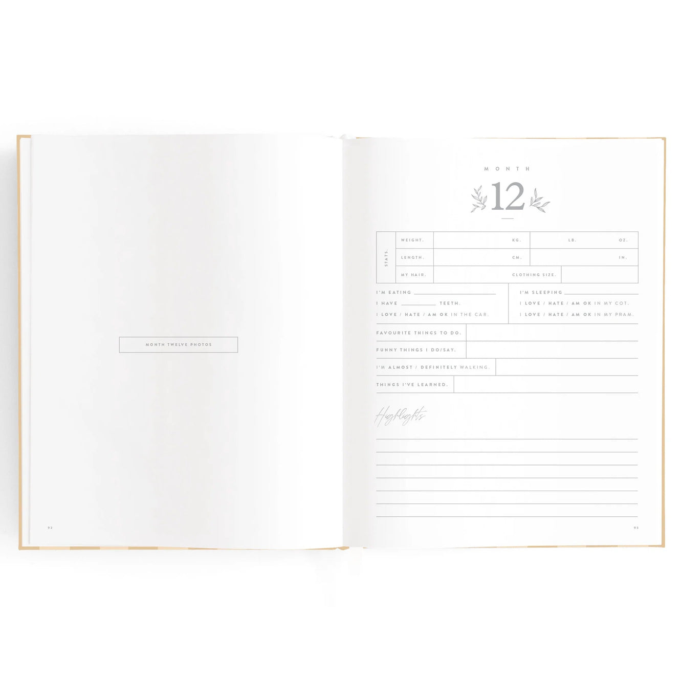 Baby Book - Coffee Stripe