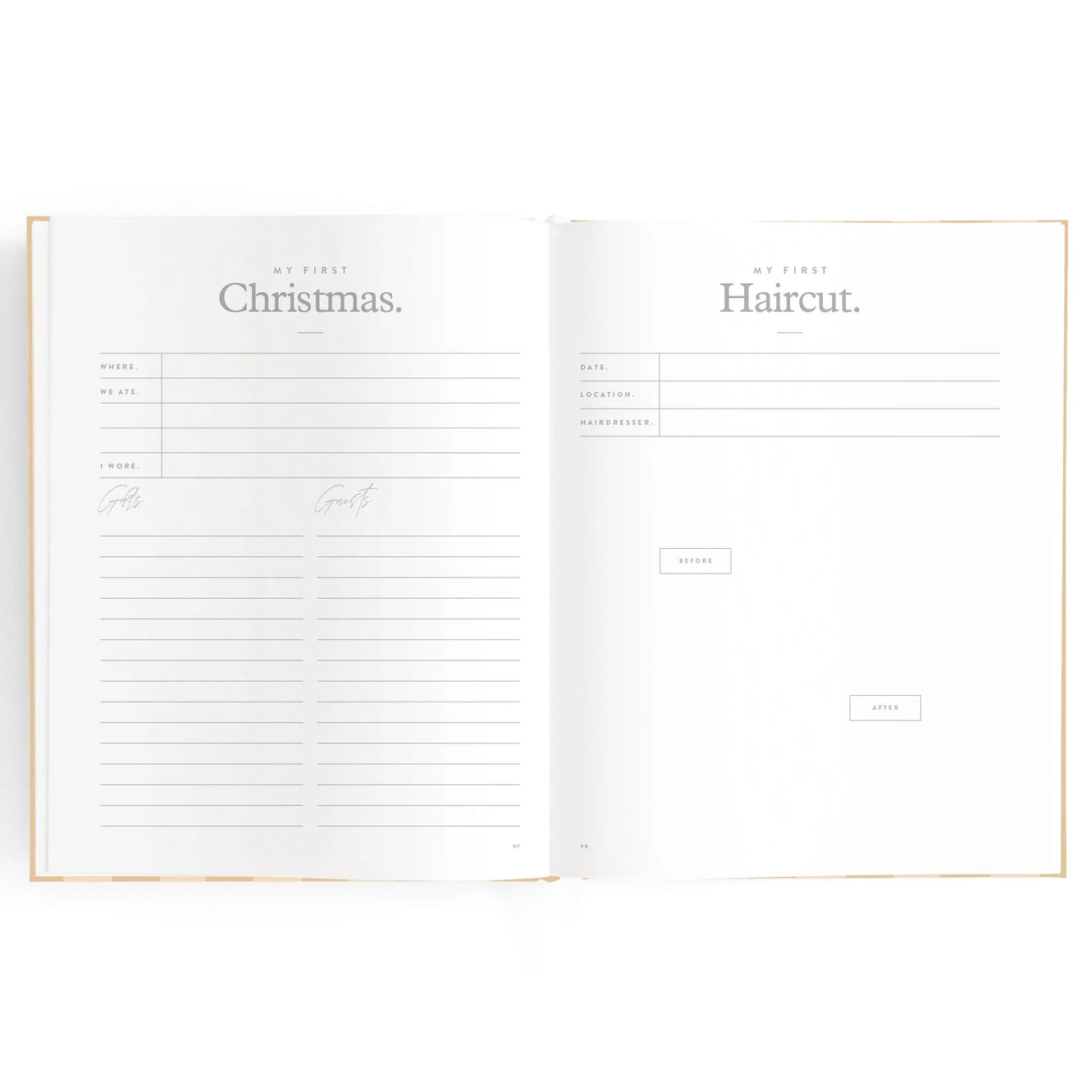 Baby Book - Coffee Stripe