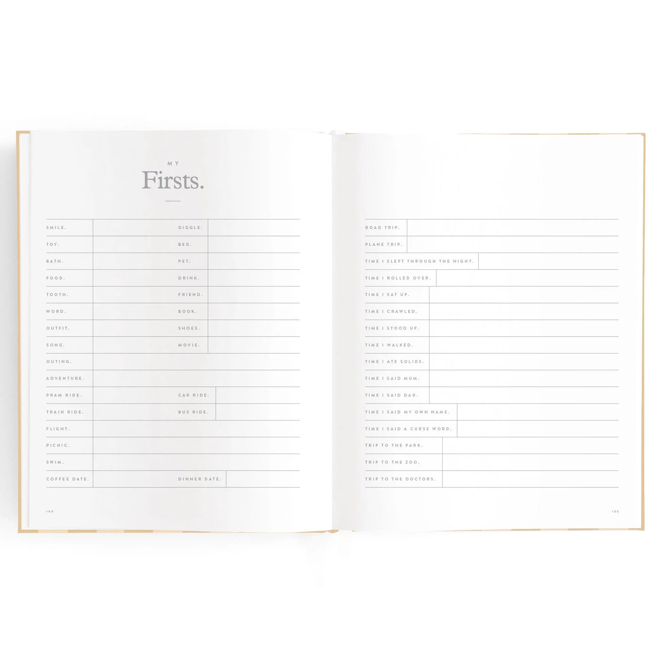Baby Book - Coffee Stripe