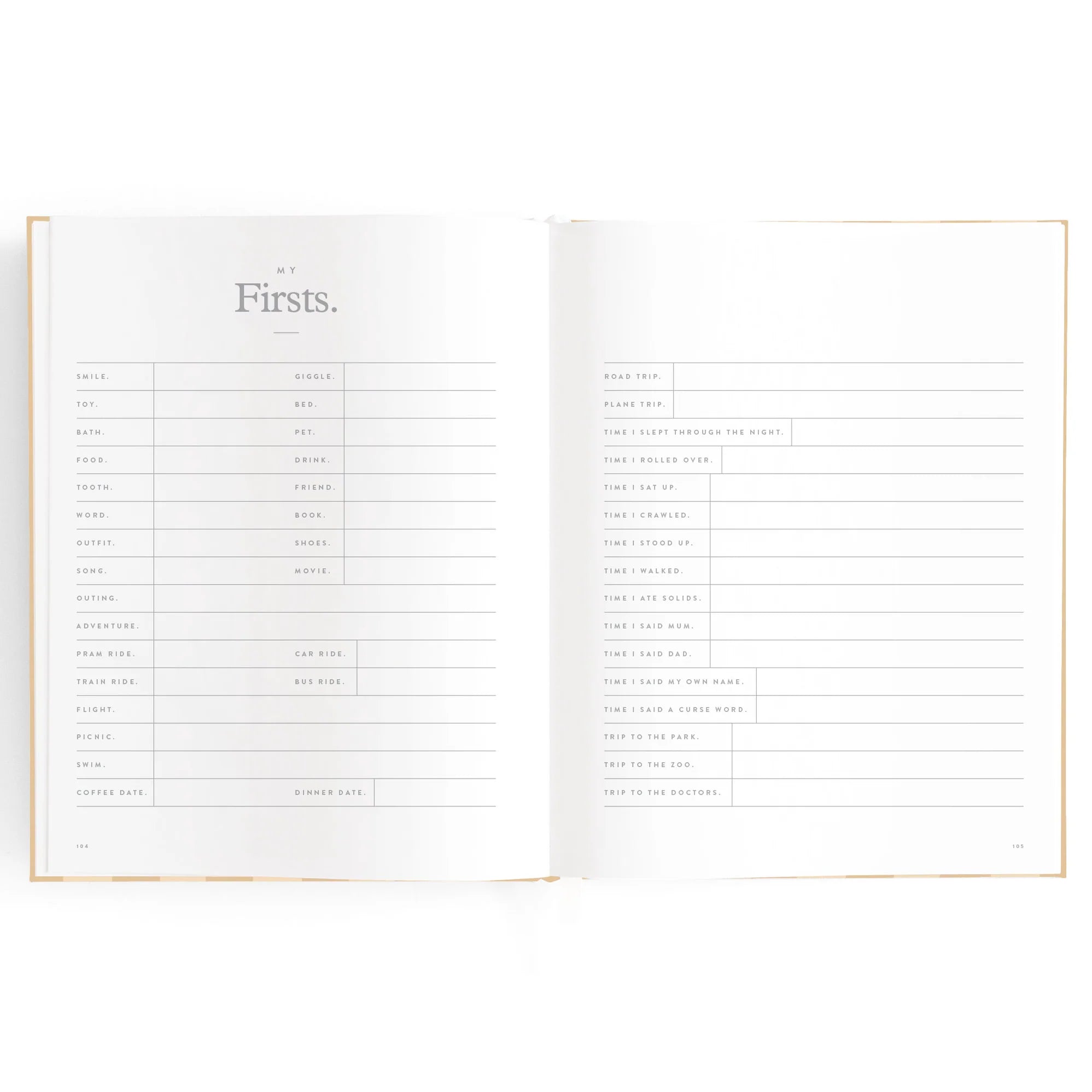 Baby Book - Coffee Stripe
